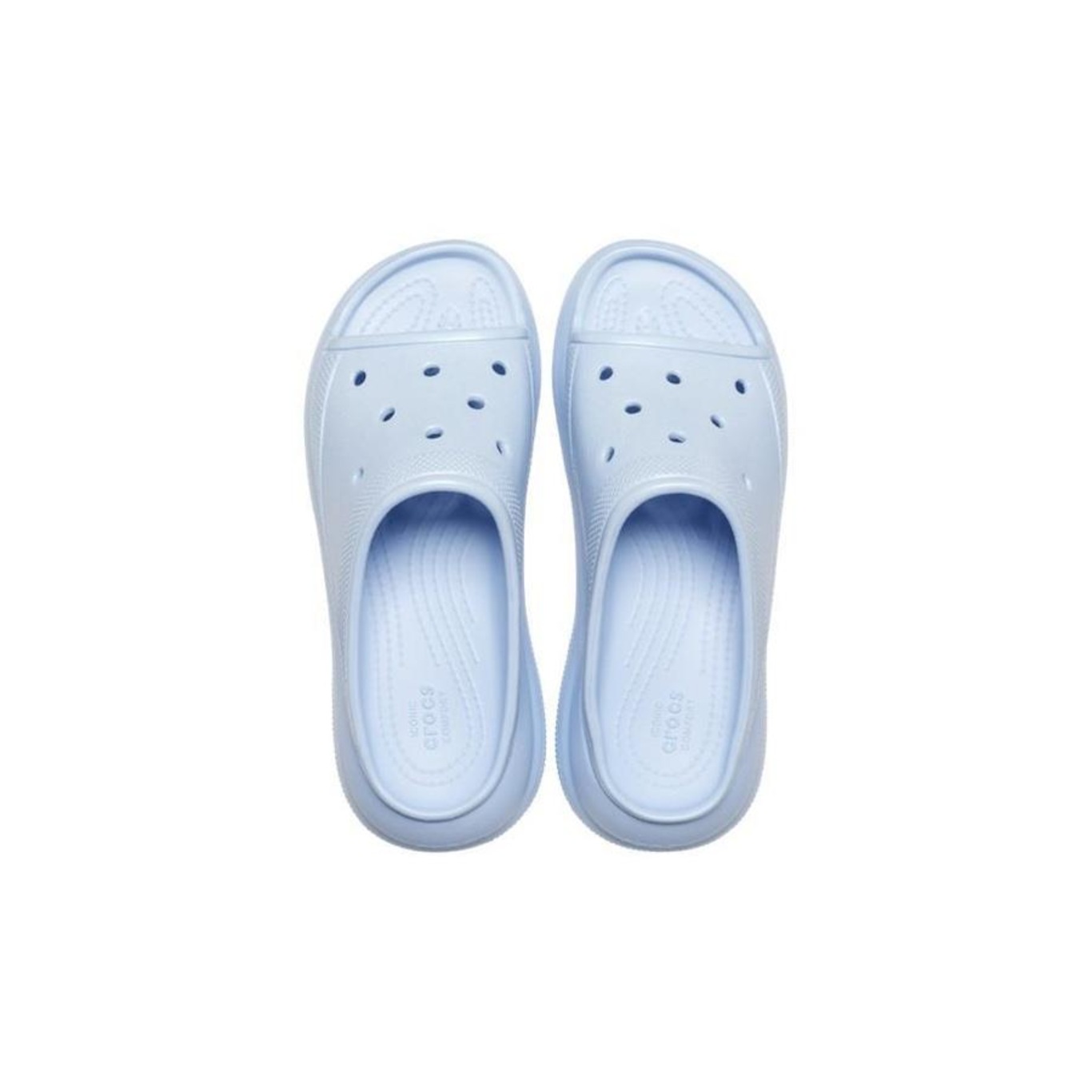 Sandália Crocs Crush Meta Pearl Slide Blue Calcite - Feminino - Foto 2