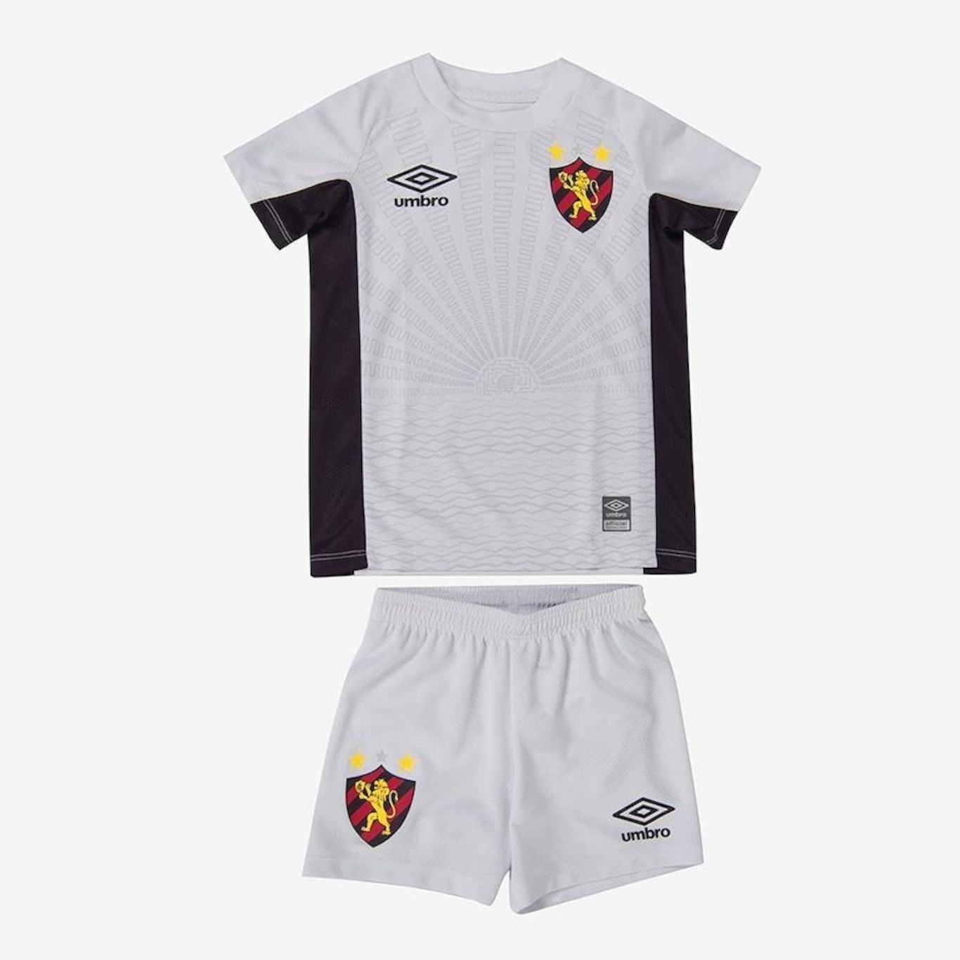 Kit de Uniforme de Futebol Infantil do Sport Club do Recife I 21 com Camisa  e Calção Umbro em Promoção