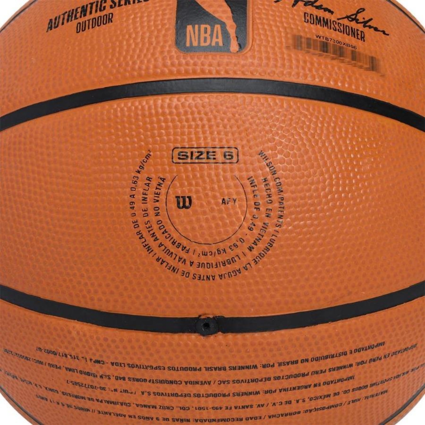 Bola de Basquete Wilson NBA Auth Series Outdoor #6