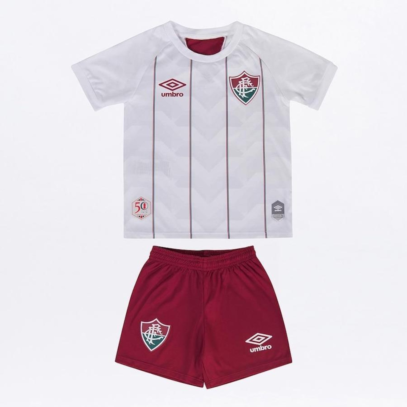 Kit Clube do Fluminense Oficial 2 2020 Umbro: Camisa + Calção - Infantil - Foto 1