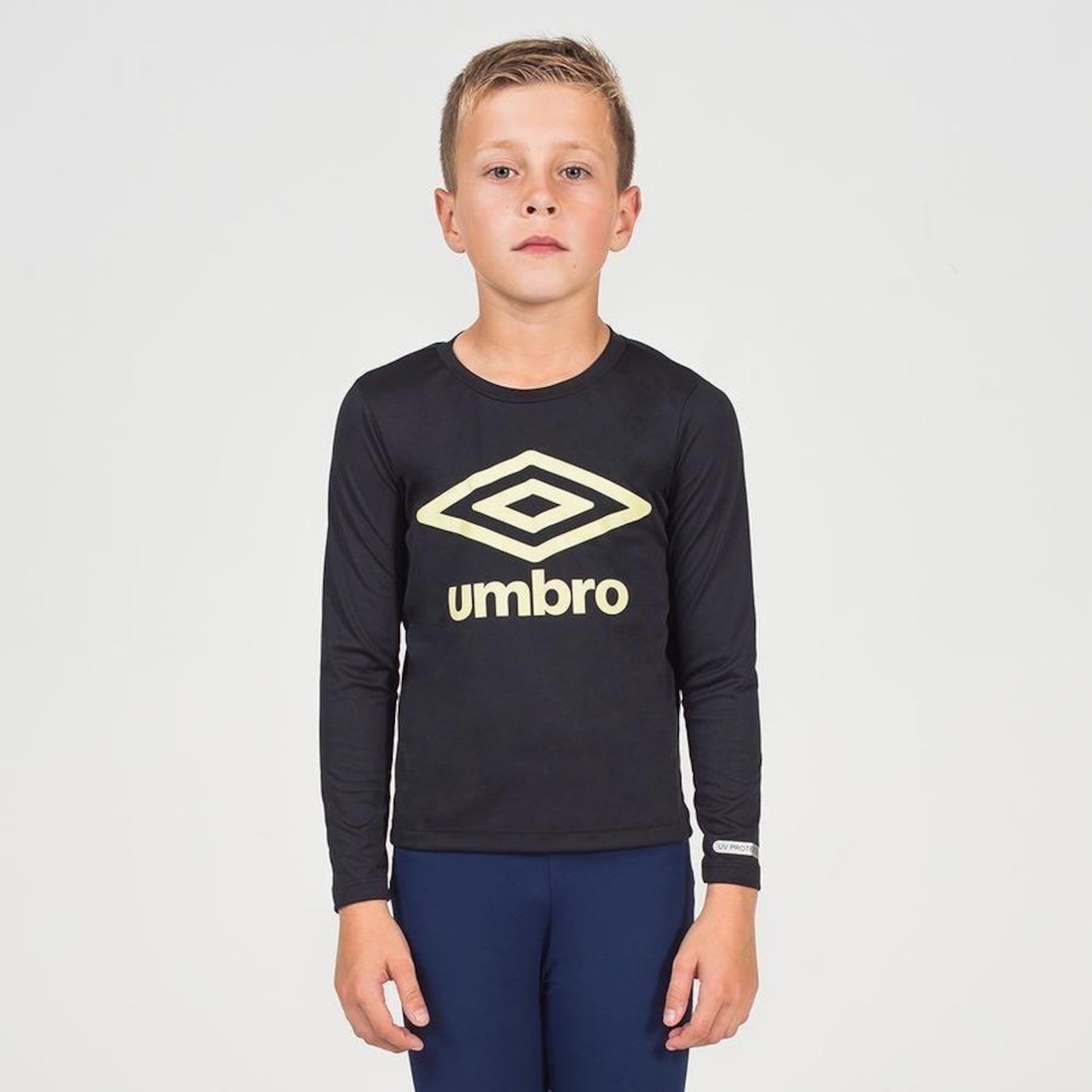 Camiseta Umbro Manga Longa Umbro Basic Uv - Infantil - Foto 1