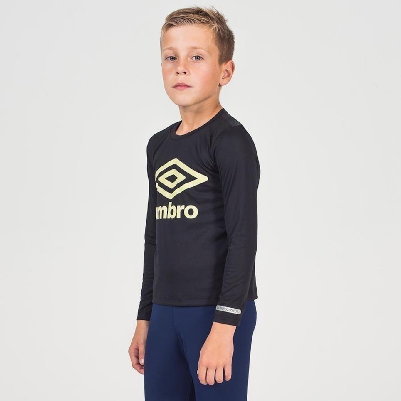 Camiseta Umbro Manga Longa Umbro Basic Uv - Infantil - Foto 2