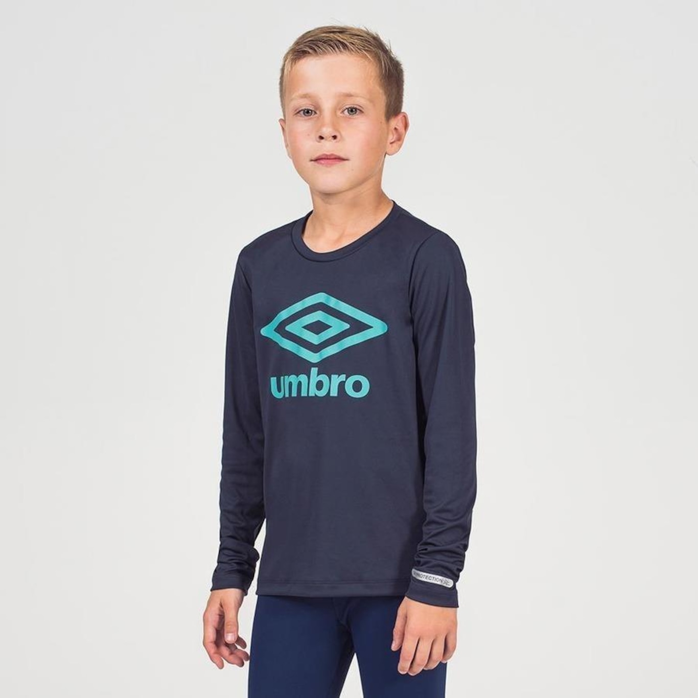 Camiseta Umbro Manga Longa Umbro Basic Uv - Infantil - Foto 1