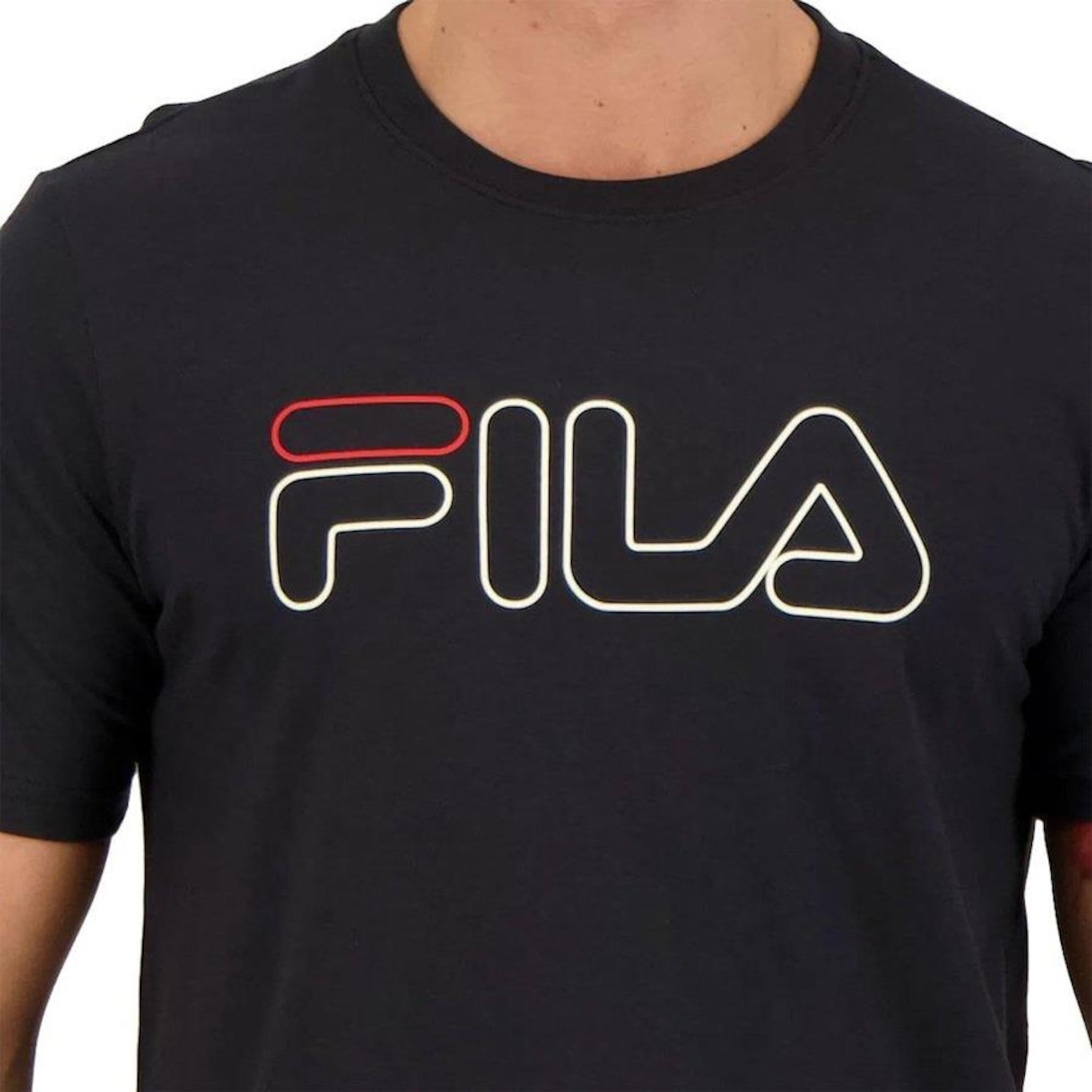 Camiseta Fila Letter Outline - Masculina - Foto 2