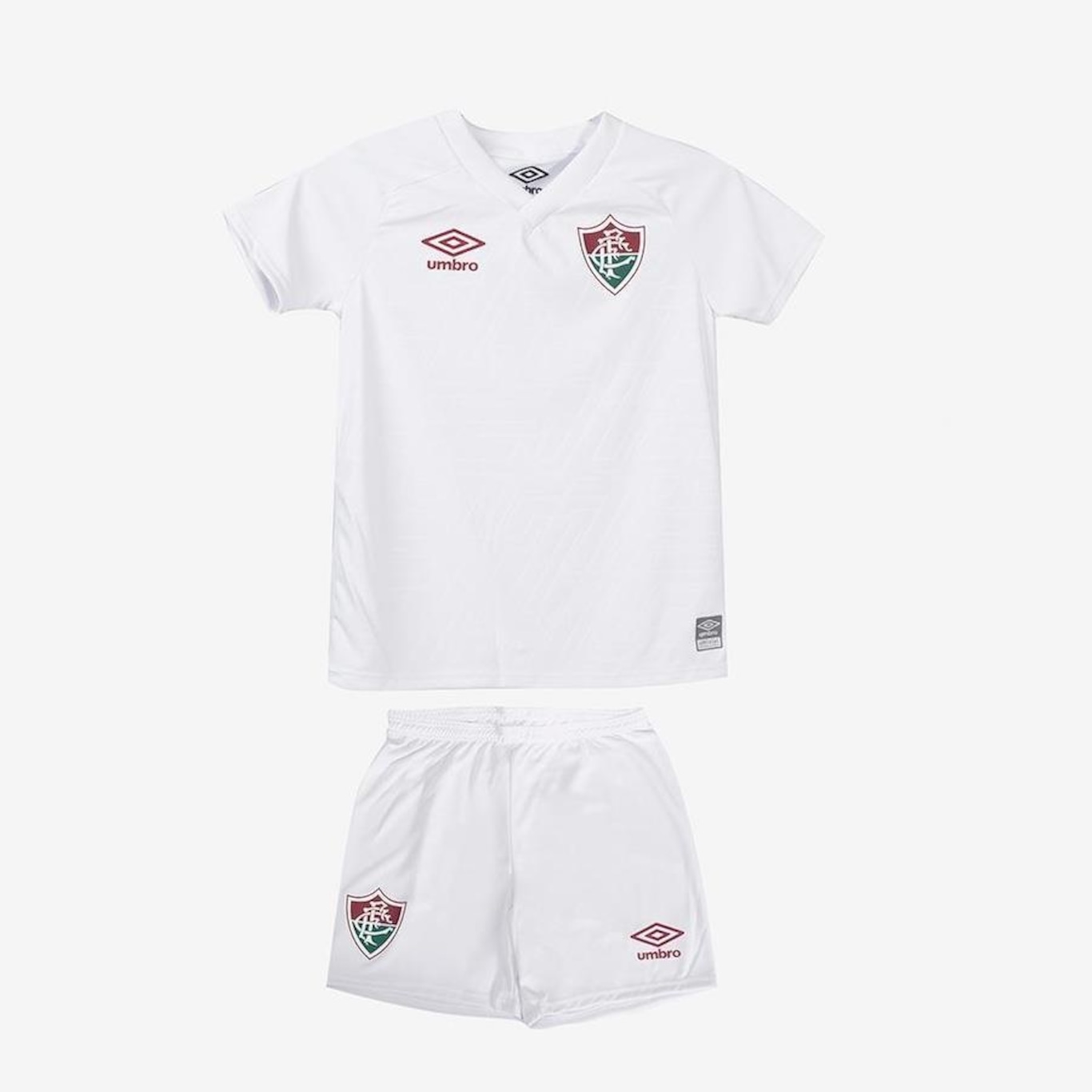 Kit Clube do Fluminense Oficial 2 2022 Umbro: Camisa + Calção - Infantil - Foto 1