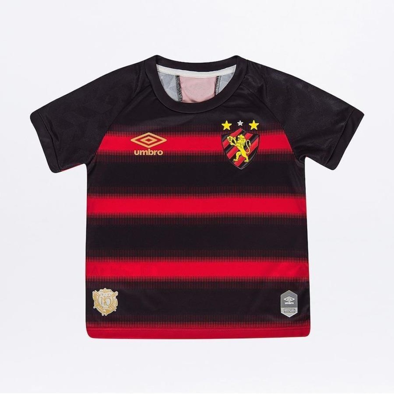 Kit de Uniforme de Futebol Infantil do Sport Club do Recife I 21 com Camisa  e Calção Umbro em Promoção