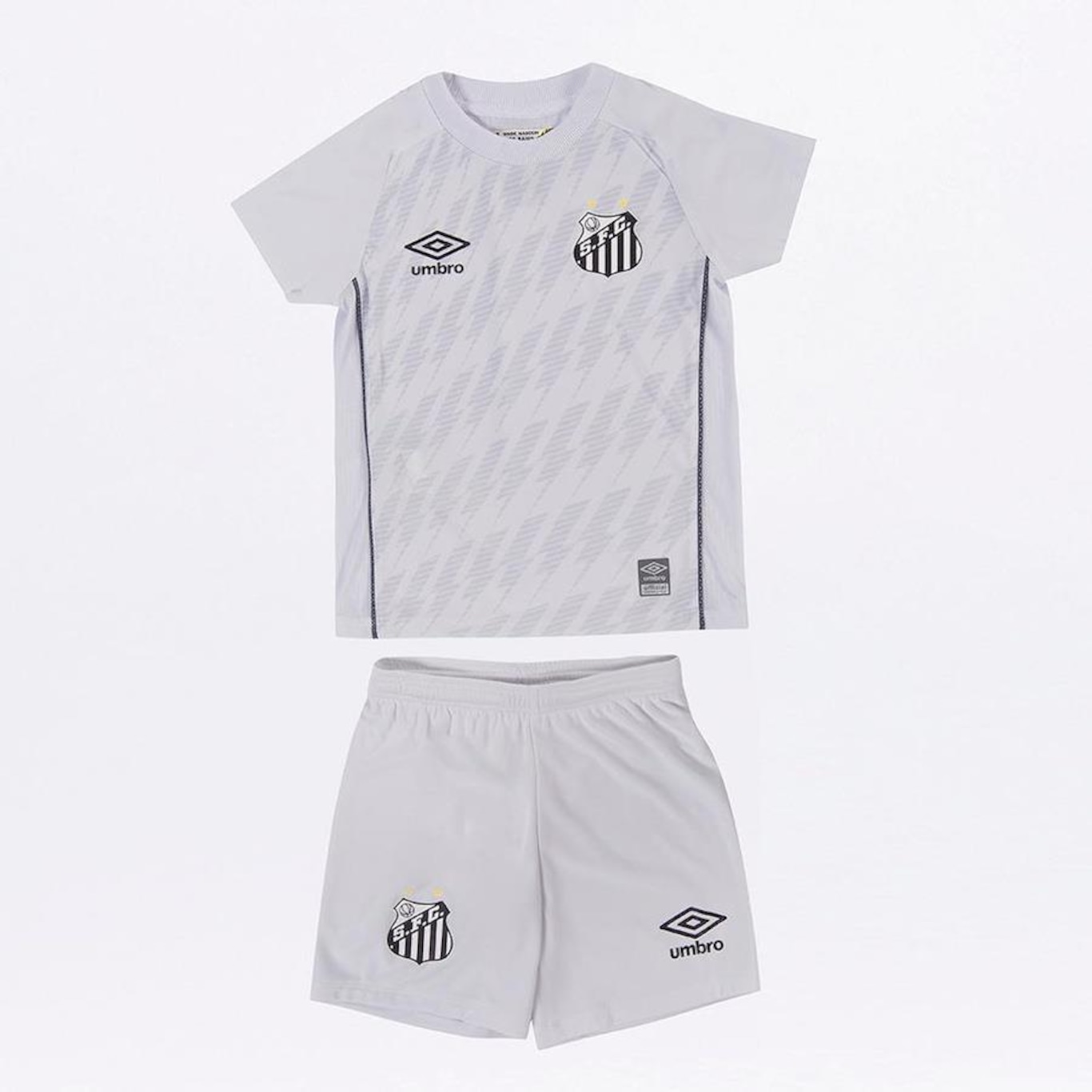 Kit Clube do Santos Oficial 1 2021 Umbro: Camisa + Calção - Infantil - Foto 1