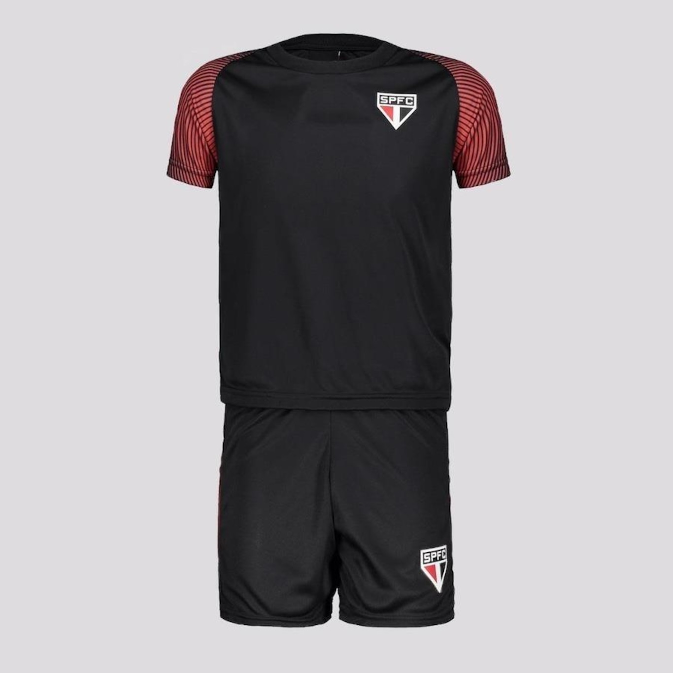 Kit Uniforme do São Paulo Hero Escudo: Camisa + Calção - Infantil - Foto 1