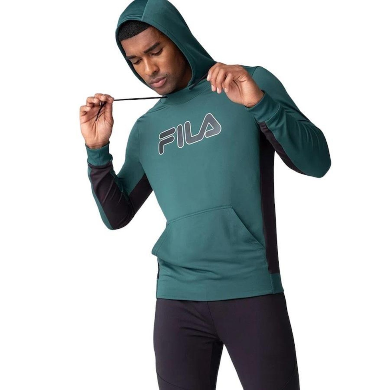 Blusão de Moletom com Capuz Fila Sports Color II - Masculino - Foto 2