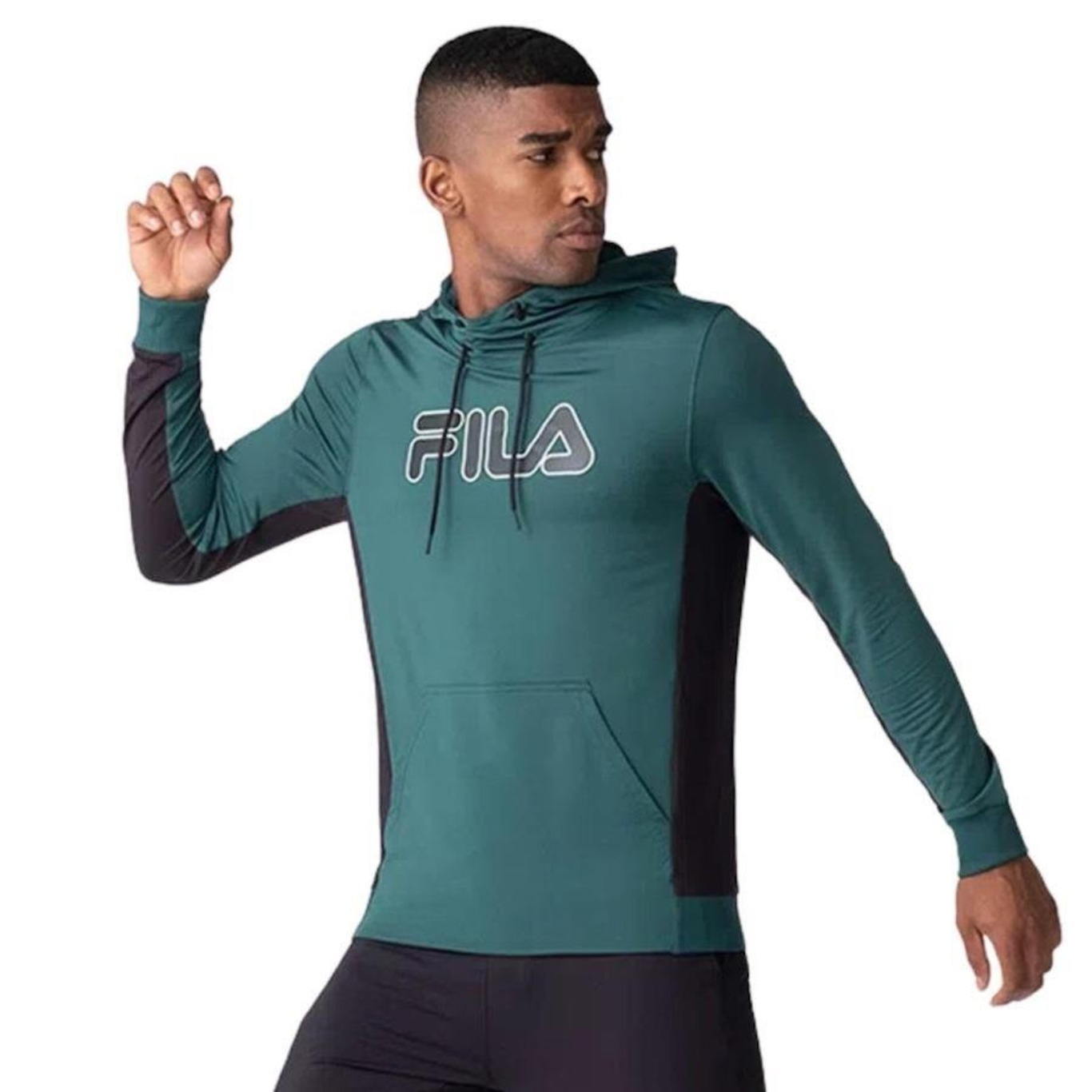 Blusão de Moletom com Capuz Fila Sports Color II - Masculino - Foto 4