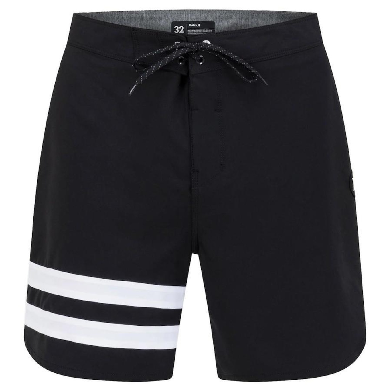 Bermuda Hurley Phantom Block Party 18" Black - Masculina - Foto 1