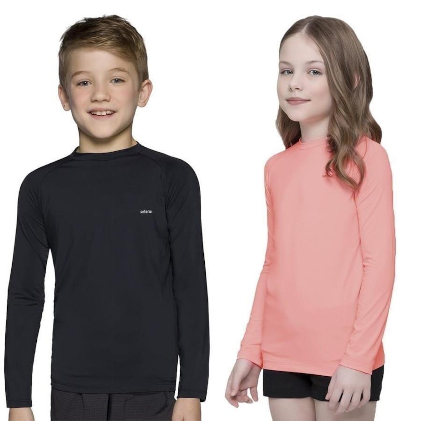 Kit de Camisas Térmicas Selene Proteção Uv50+ - 2 Unidades - Infantil - Foto 1