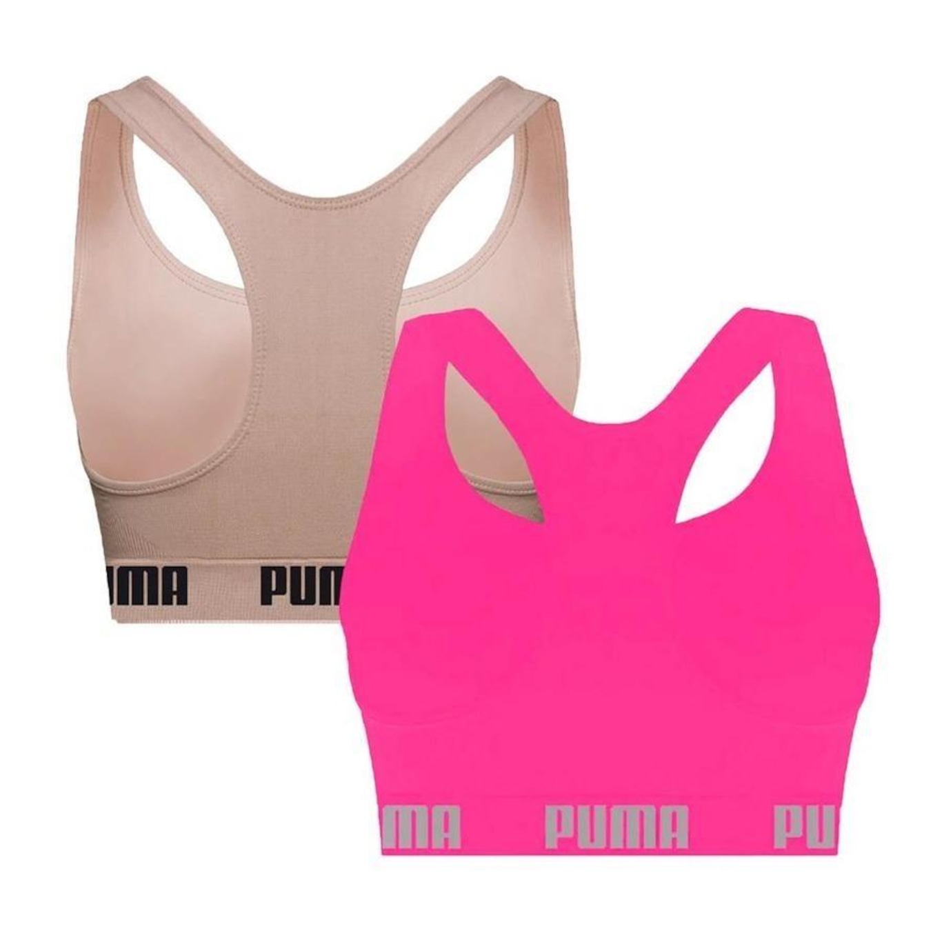 Kit Tops Fitness Puma Nadador sem Costura - 2 Unidades - Feminino - Foto 2