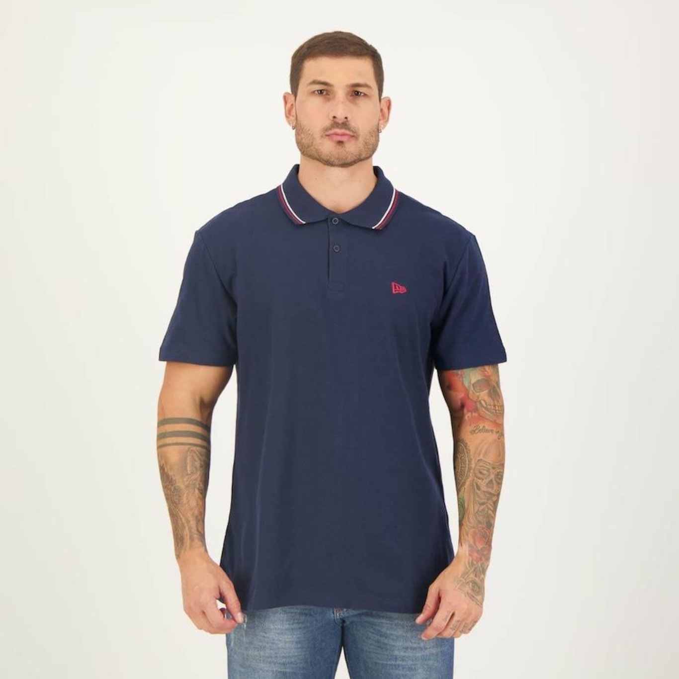 Camisa Polo New Era Have Fun Basic Flag - Masculina - Foto 1