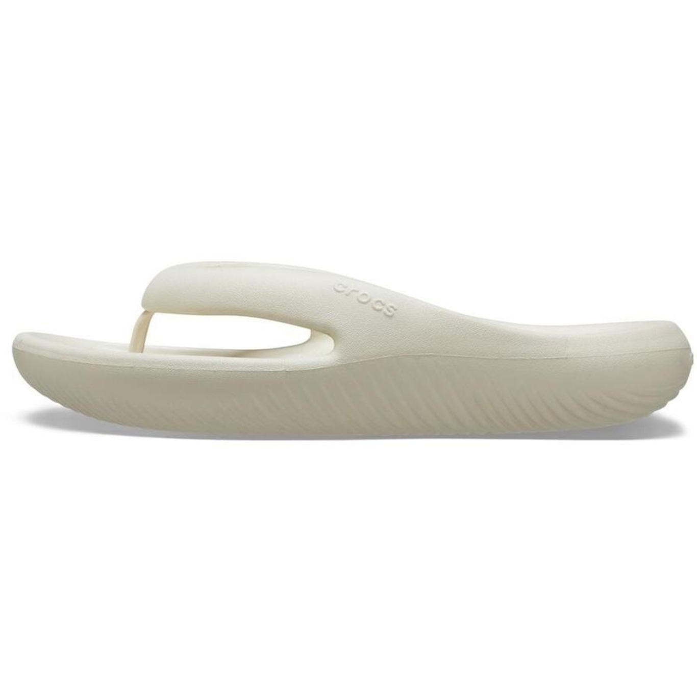 Chinelo Crocs Mellow Flip Bone - Unissex - Foto 3