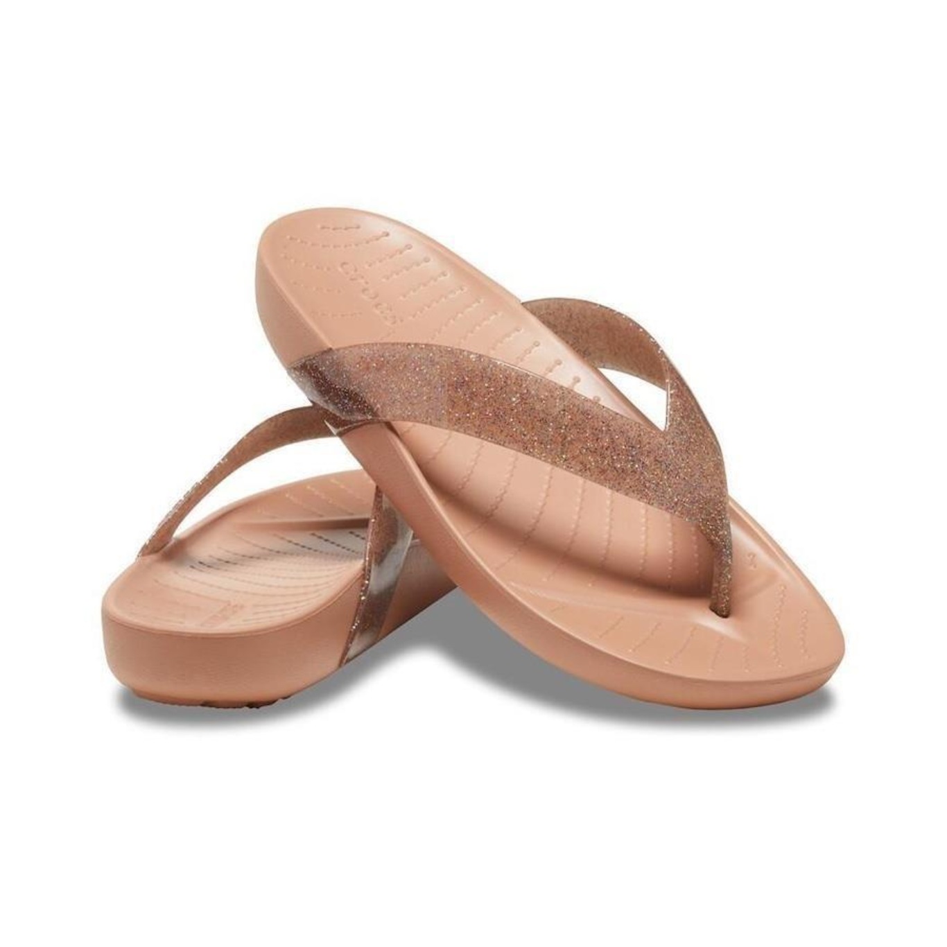 Chinelo Crocs Splash Glitter Flip Cork - Feminino - Foto 4