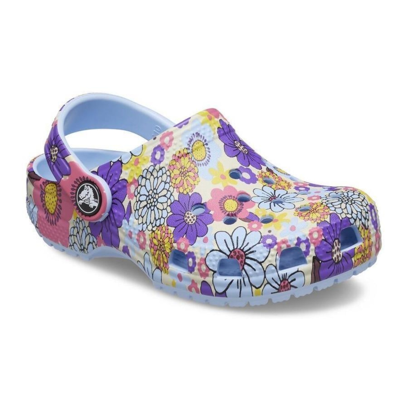 Sandália Crocs Classic Retro Floral Clog T - Infantil - Foto 2