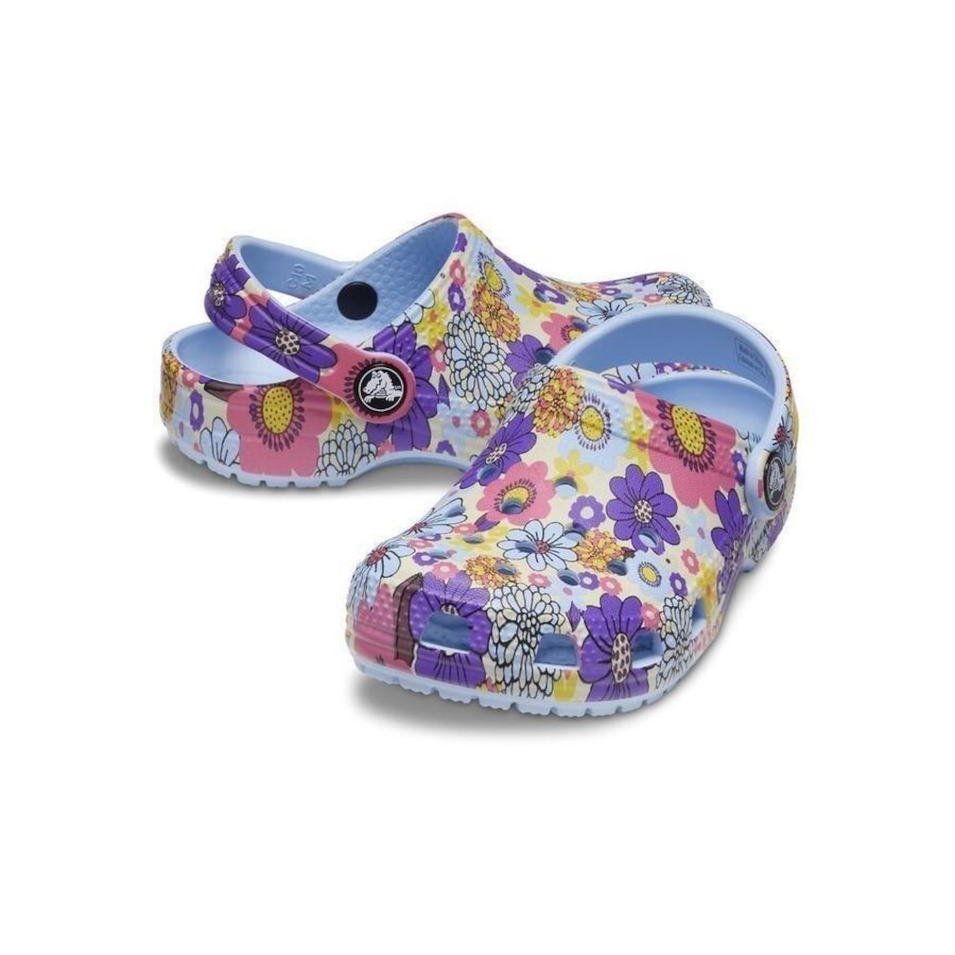 Sandália Crocs Classic Retro Floral Clog T - Infantil - Foto 4