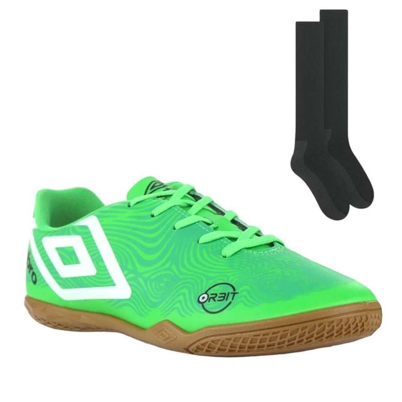 Chuteira Futsal Umbro Orbit - Adulto + 1 Par de Meião - Foto 1