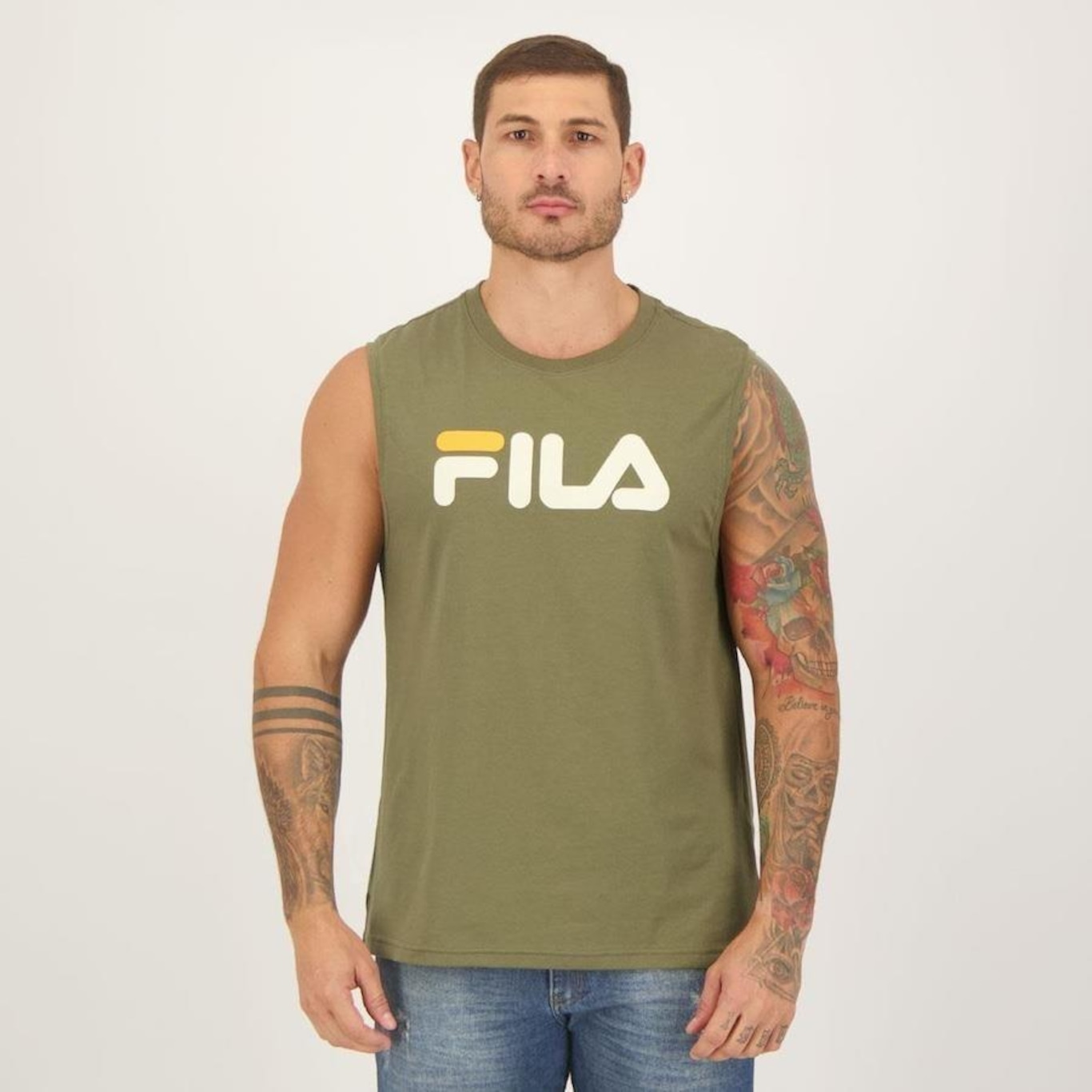 Camiseta Regata Fila Letter Premium II - Masculina - Foto 1