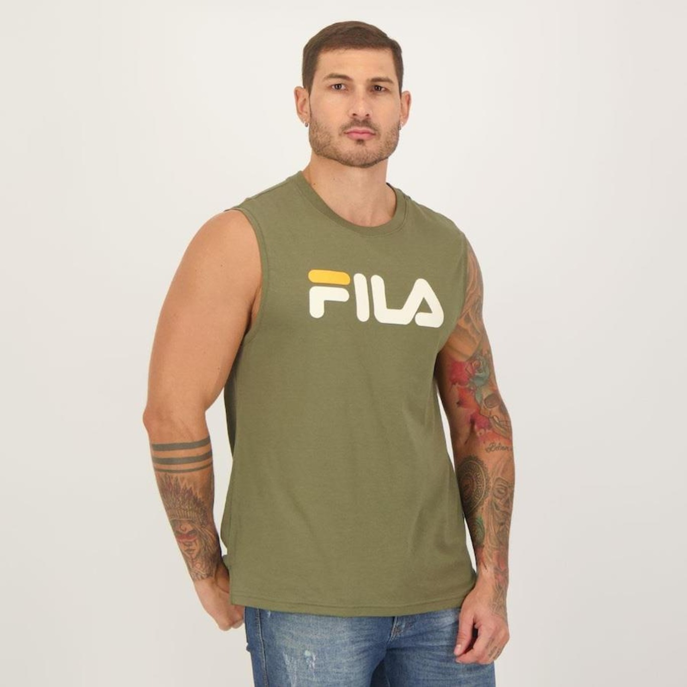 Camiseta Regata Fila Letter Premium II - Masculina - Foto 2