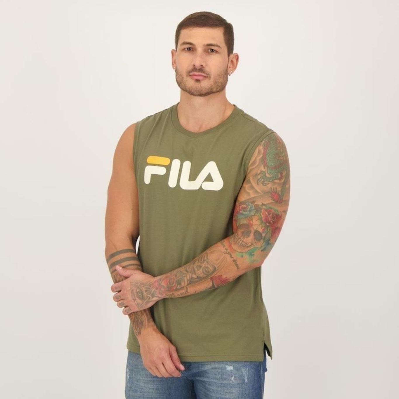 Camiseta Regata Fila Letter Premium II - Masculina - Foto 5