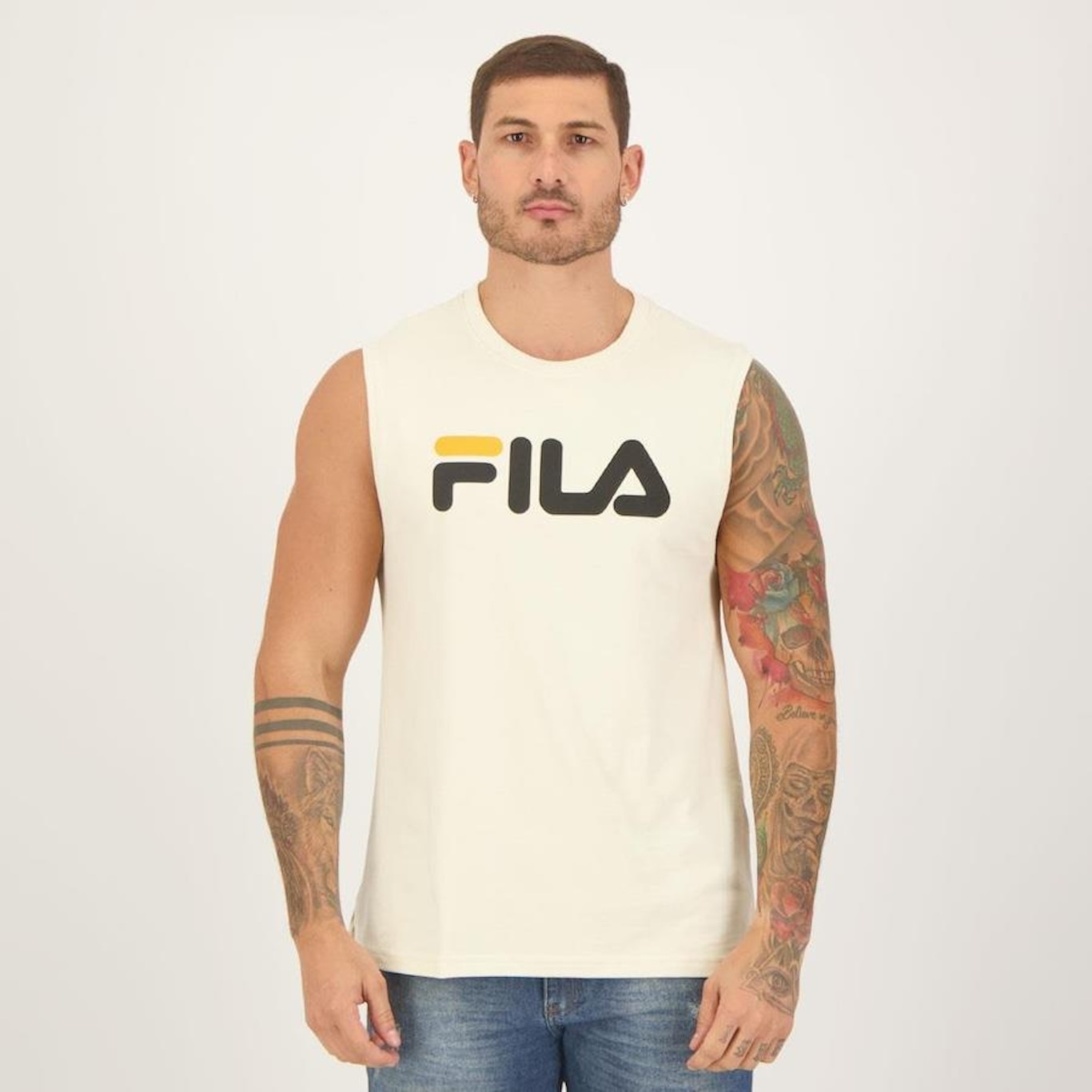 Camiseta Regata Fila Letter Premium II - Masculina - Foto 1