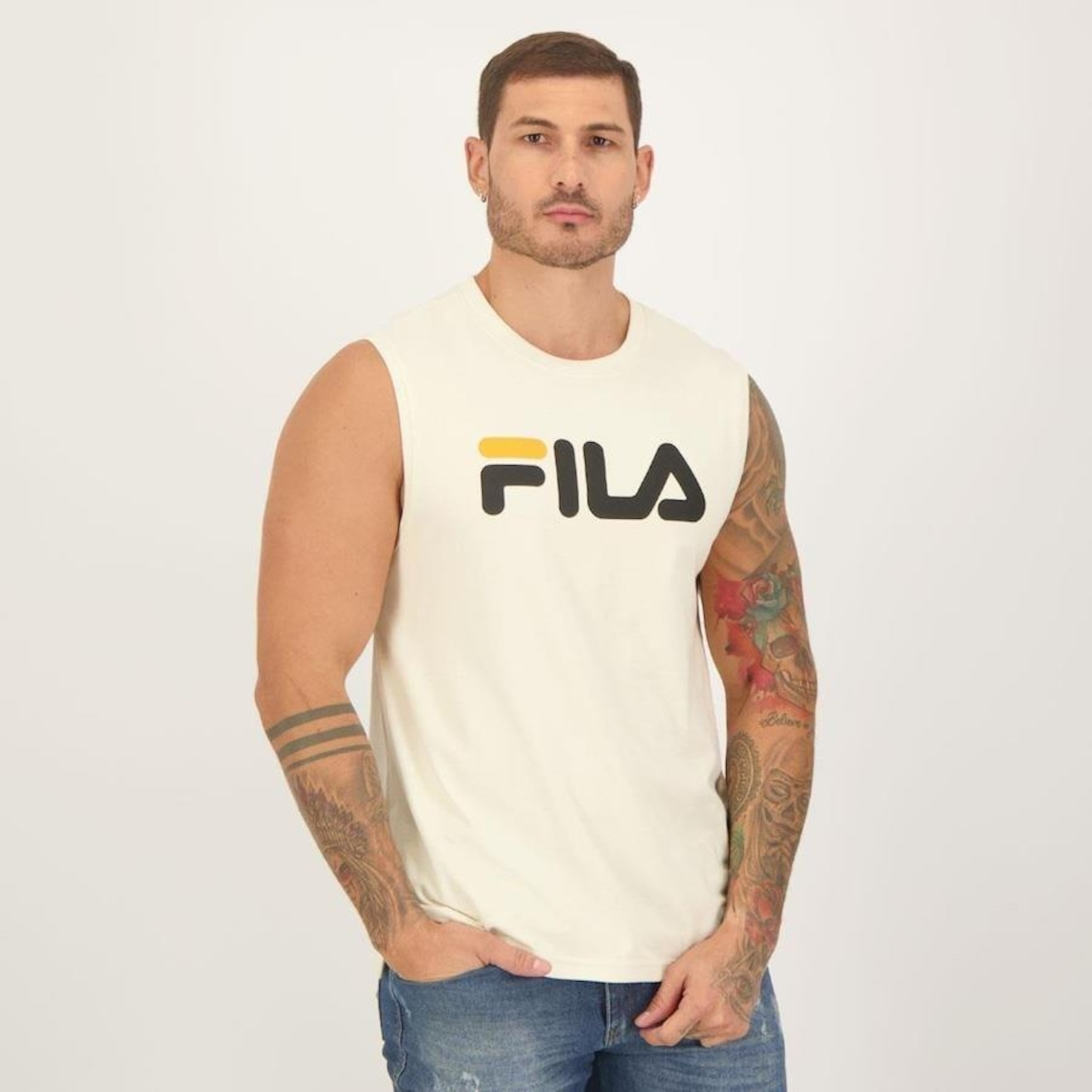 Camiseta Regata Fila Letter Premium II - Masculina - Foto 2