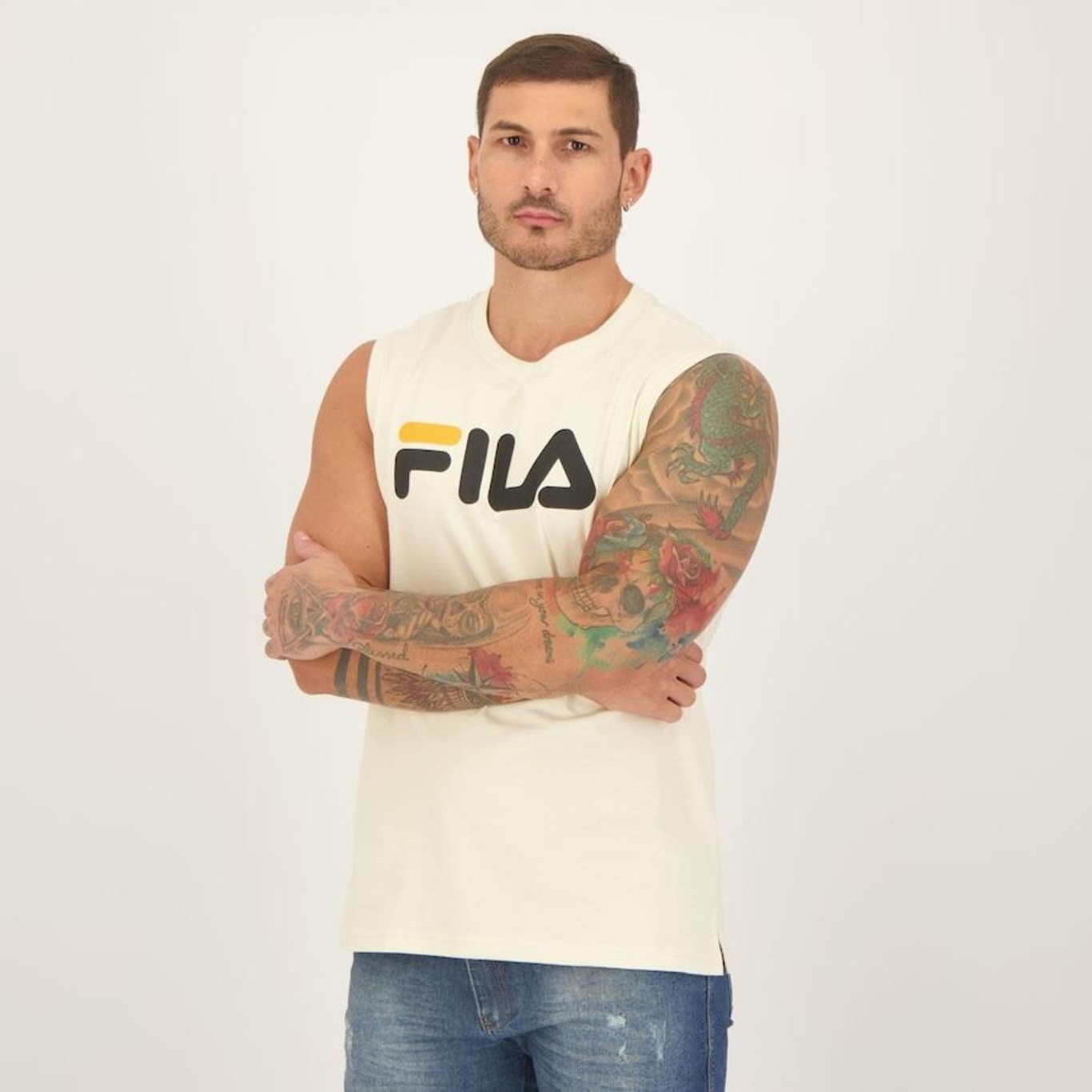 Camiseta Regata Fila Letter Premium II - Masculina - Foto 5