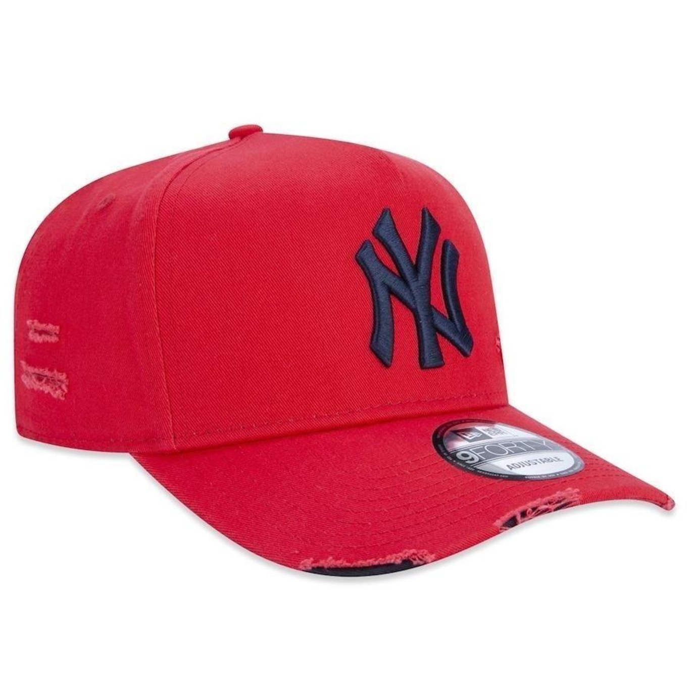 Boné Aba Curva New Era 9Forty A-Frame Mlb New York Yankees Destroyed - Strapback - Masculino - Foto 2