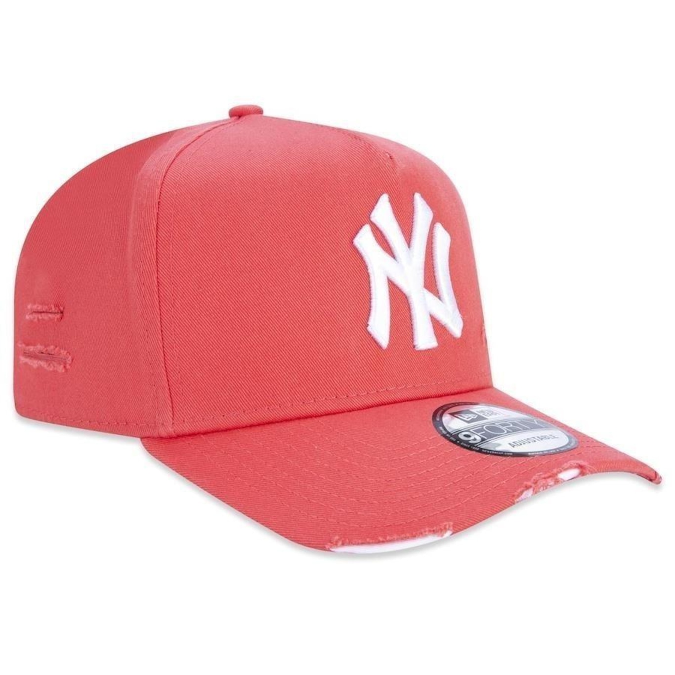 Boné Aba Curva New Era 9Forty A-Frame Mlb New York Yankees Destroyed - Strapback - Masculino - Foto 2