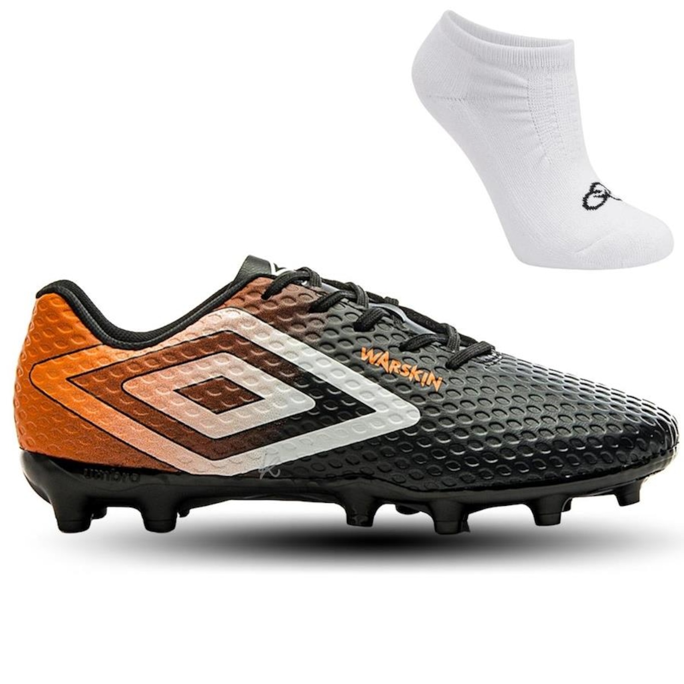 Chuteira de Futebol de Campo Umbro Warskin + Meias - Adulto - Foto 1