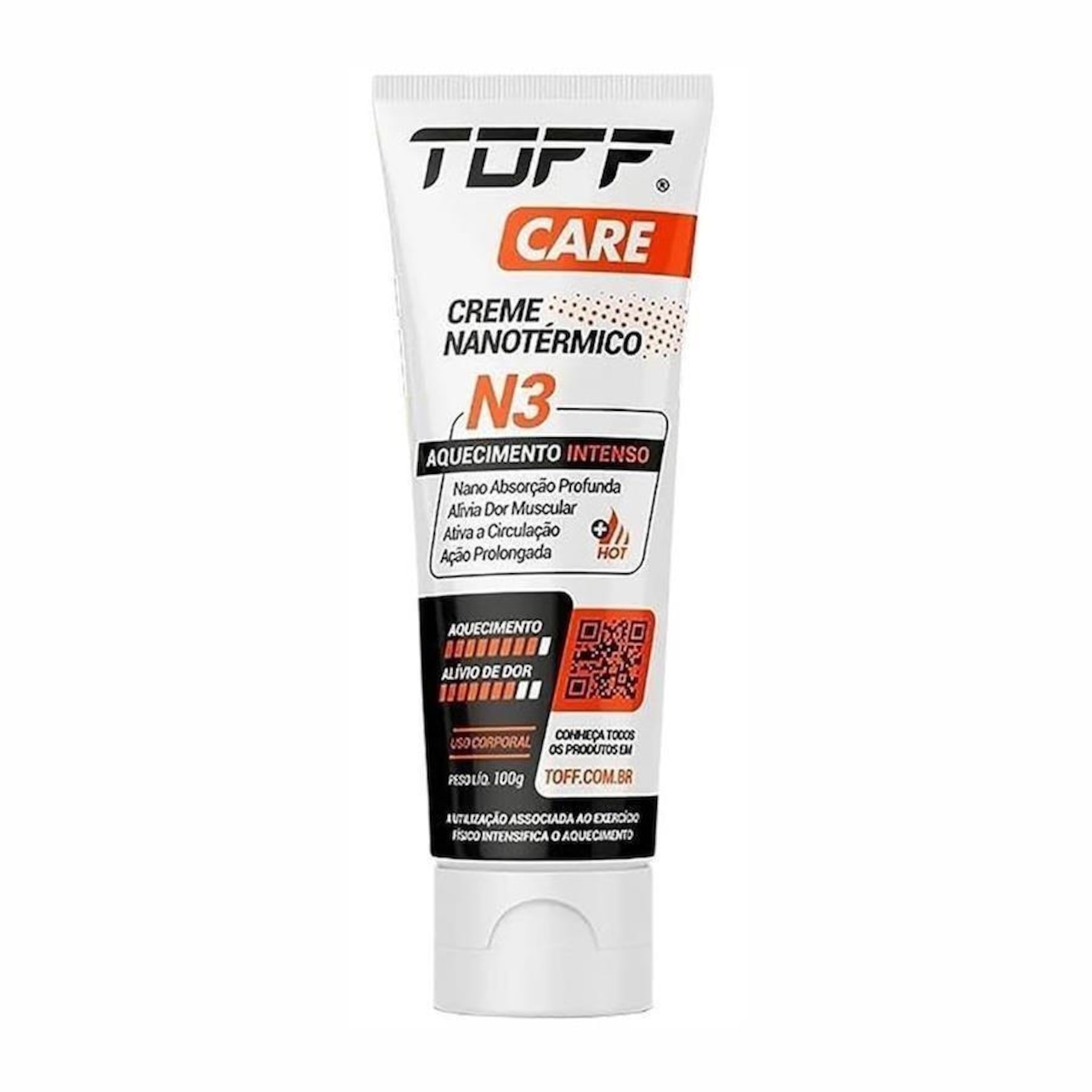 Creme Care Nanotérmico N3 Toff Aquecimento Muscular Terapêutico Dor Tratamento Lesão - 100g - Foto 1