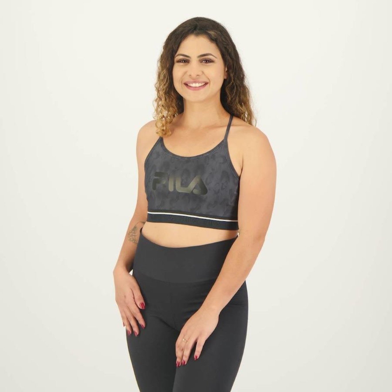 Top Fitness com Bojo Fila Train Elastic Logo Ii - Feminino - Foto 2