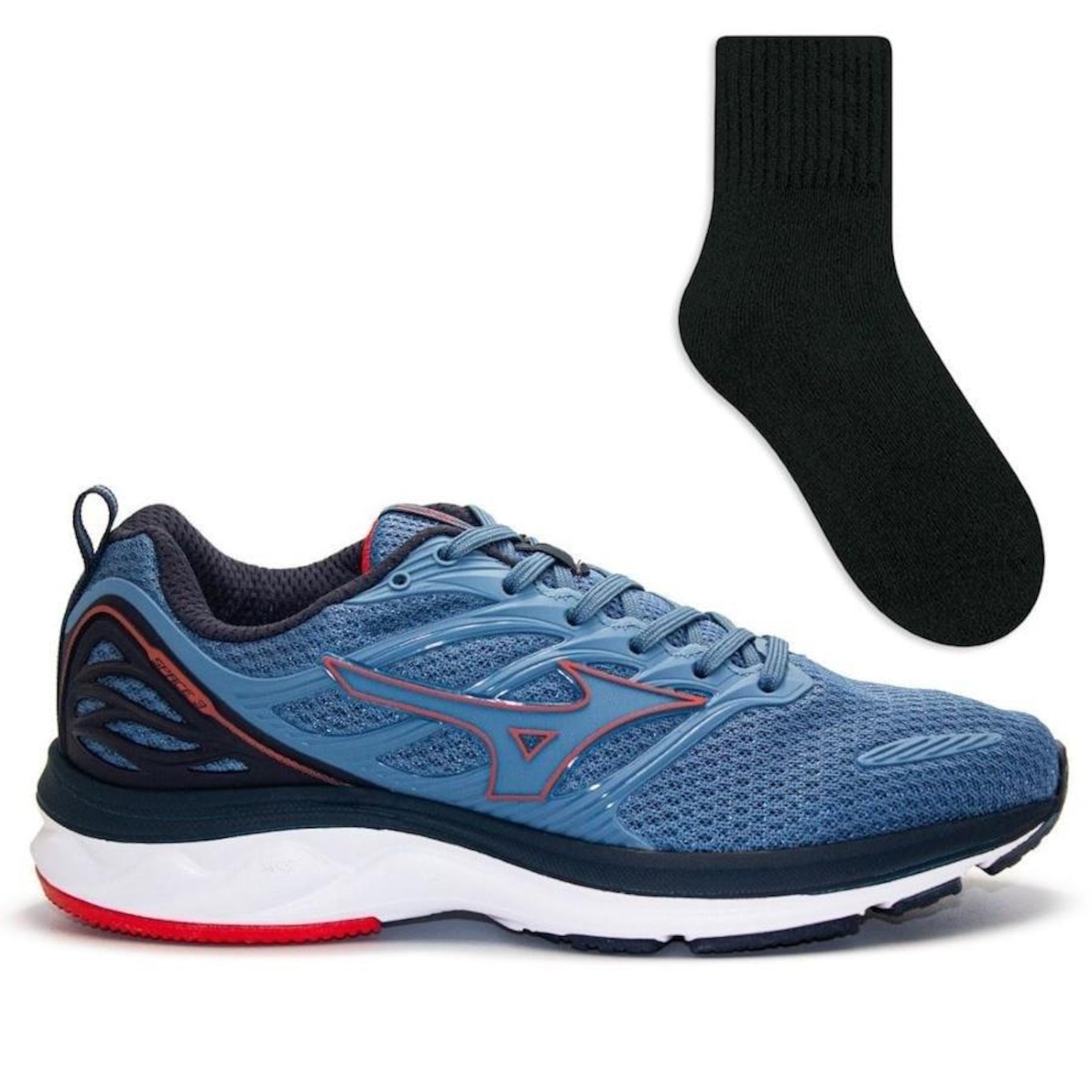 Tênis Mizuno Space 3 + Meia Color Sports - Unissex - Foto 1