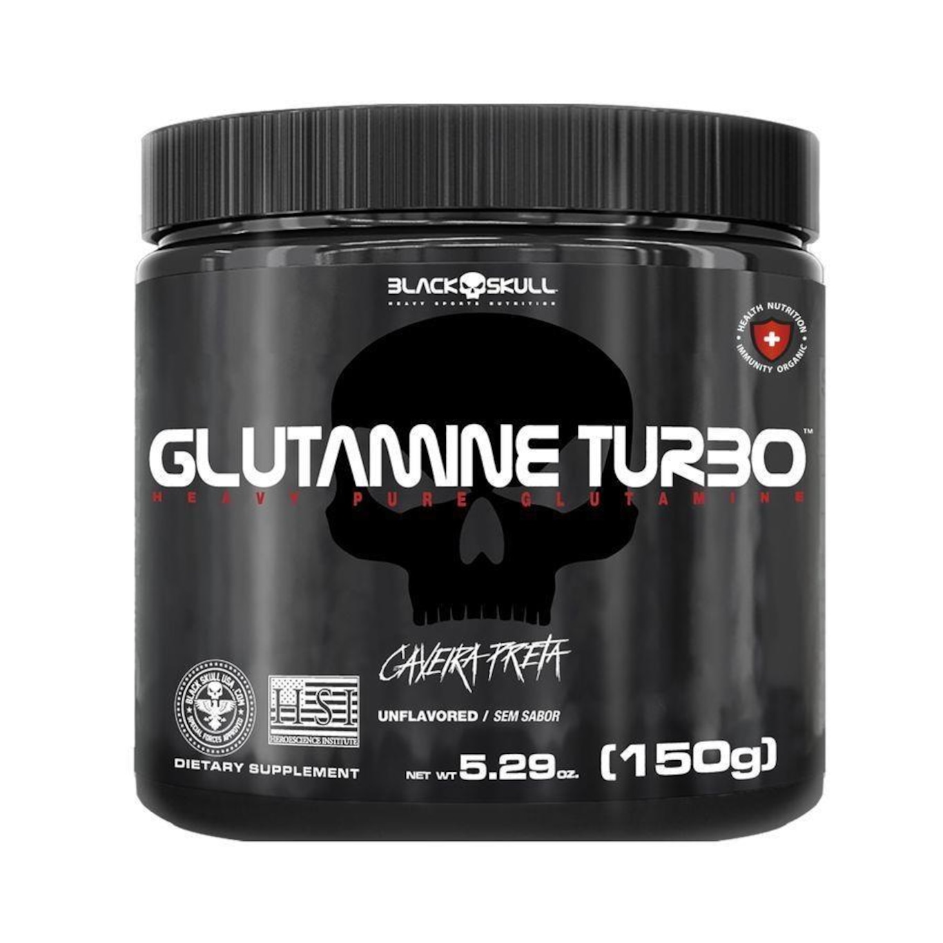 Glutamina Turbo Black Skull - 150G - Foto 1