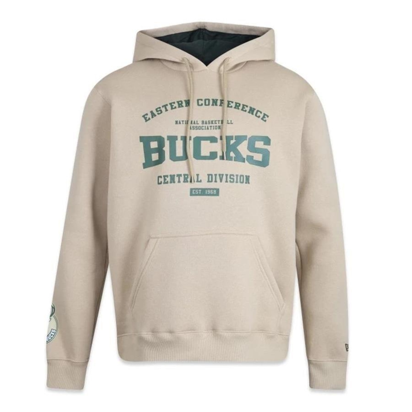 Blusão de Moletom com Capuz Caguru New Era Milwaukee Bucks Back To School - Masculino - Foto 1