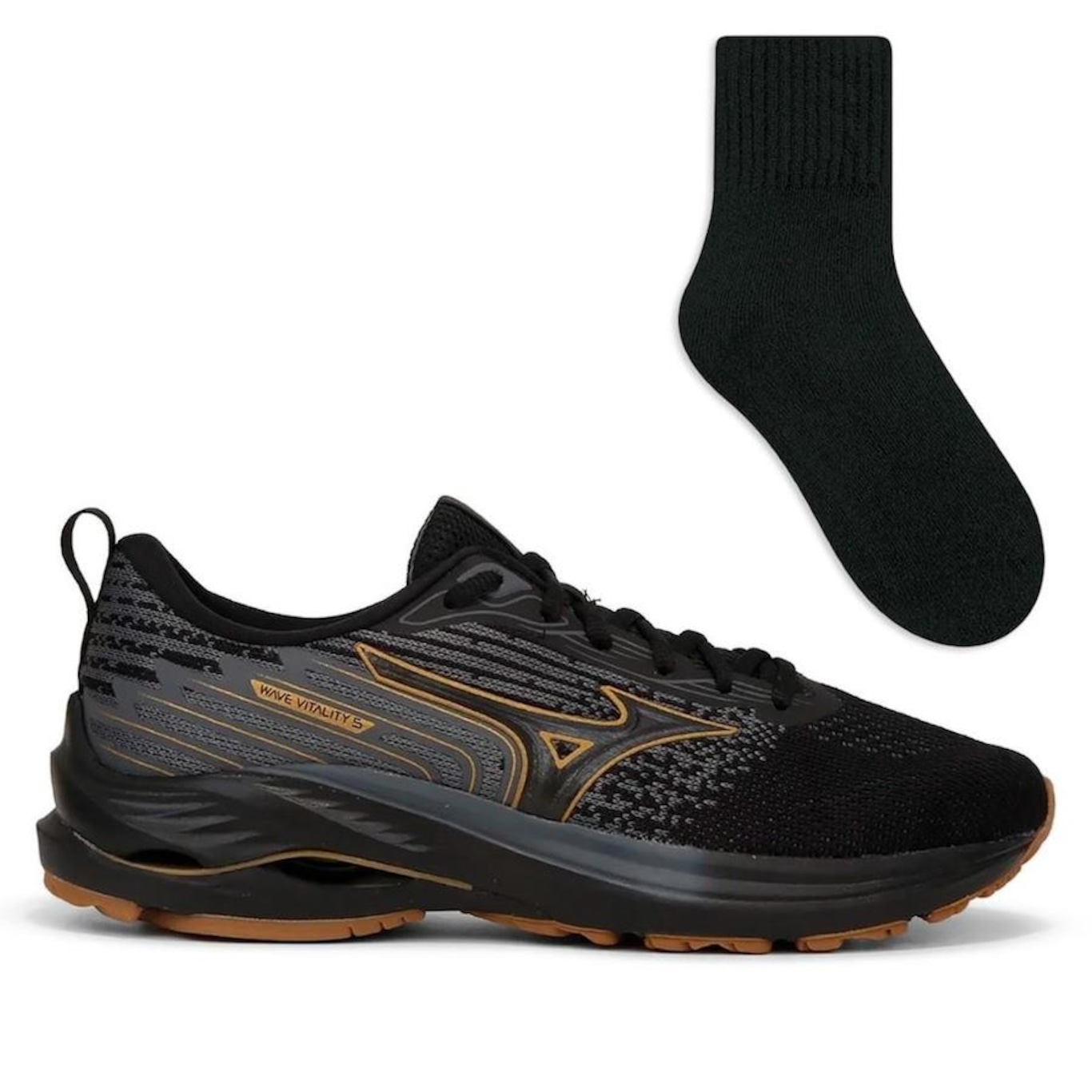 Tênis Mizuno Wave Vitality 5 Corrida + Meia Color Sports - Masculino - Foto 1