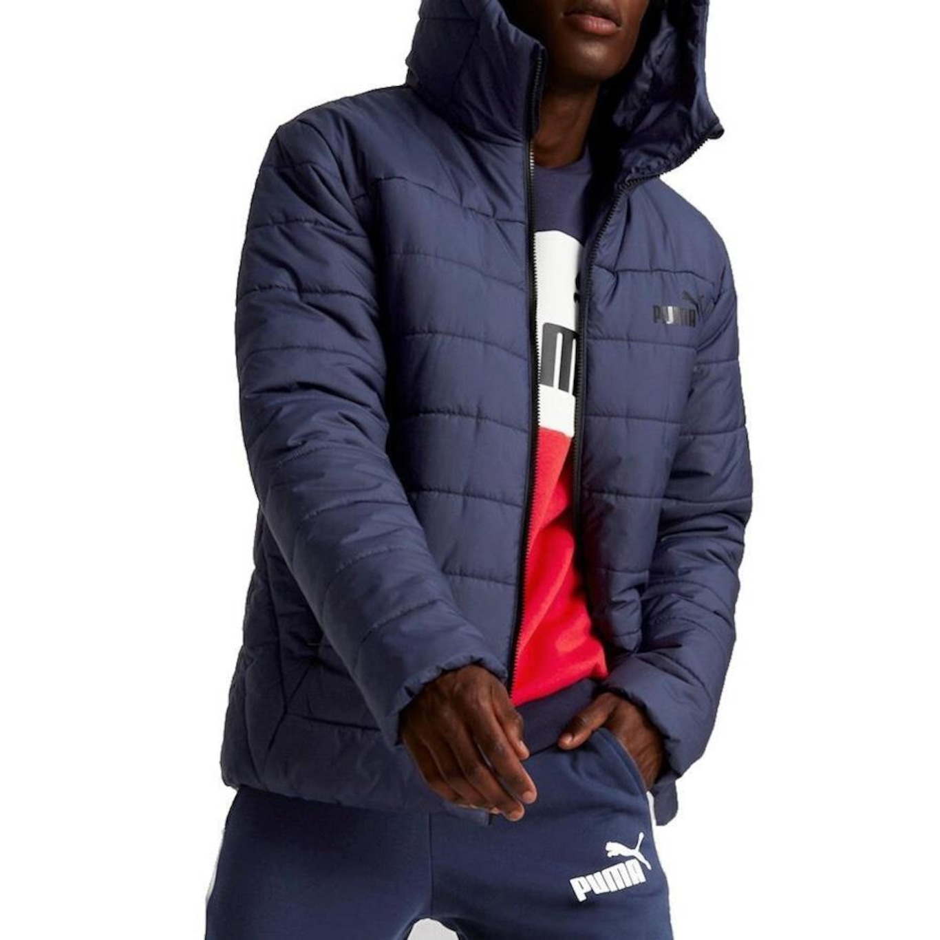 Jaqueta com Capuz Puma Ess Hooded Padded - Masculina - Foto 3