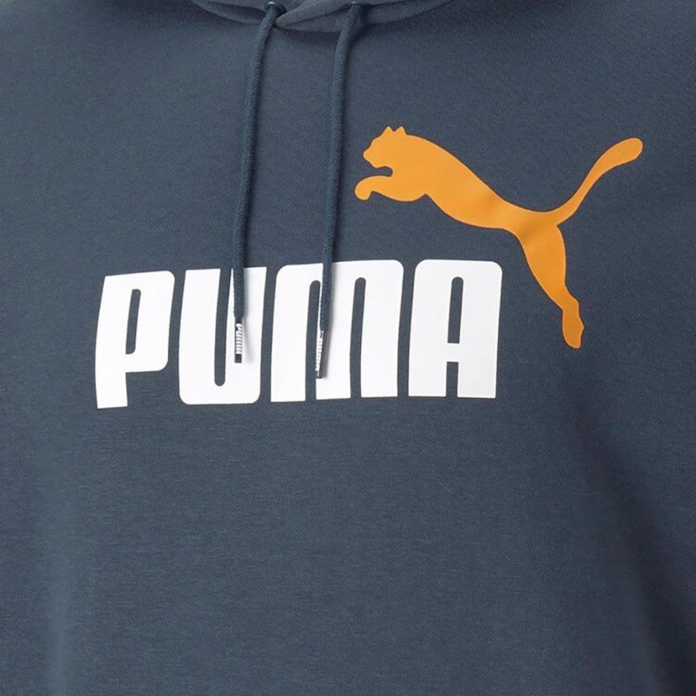 Blusão de Moletom com Capuz Puma Canguru Ess+ 2 Col Big Logo Dark Night - Masculino - Foto 2