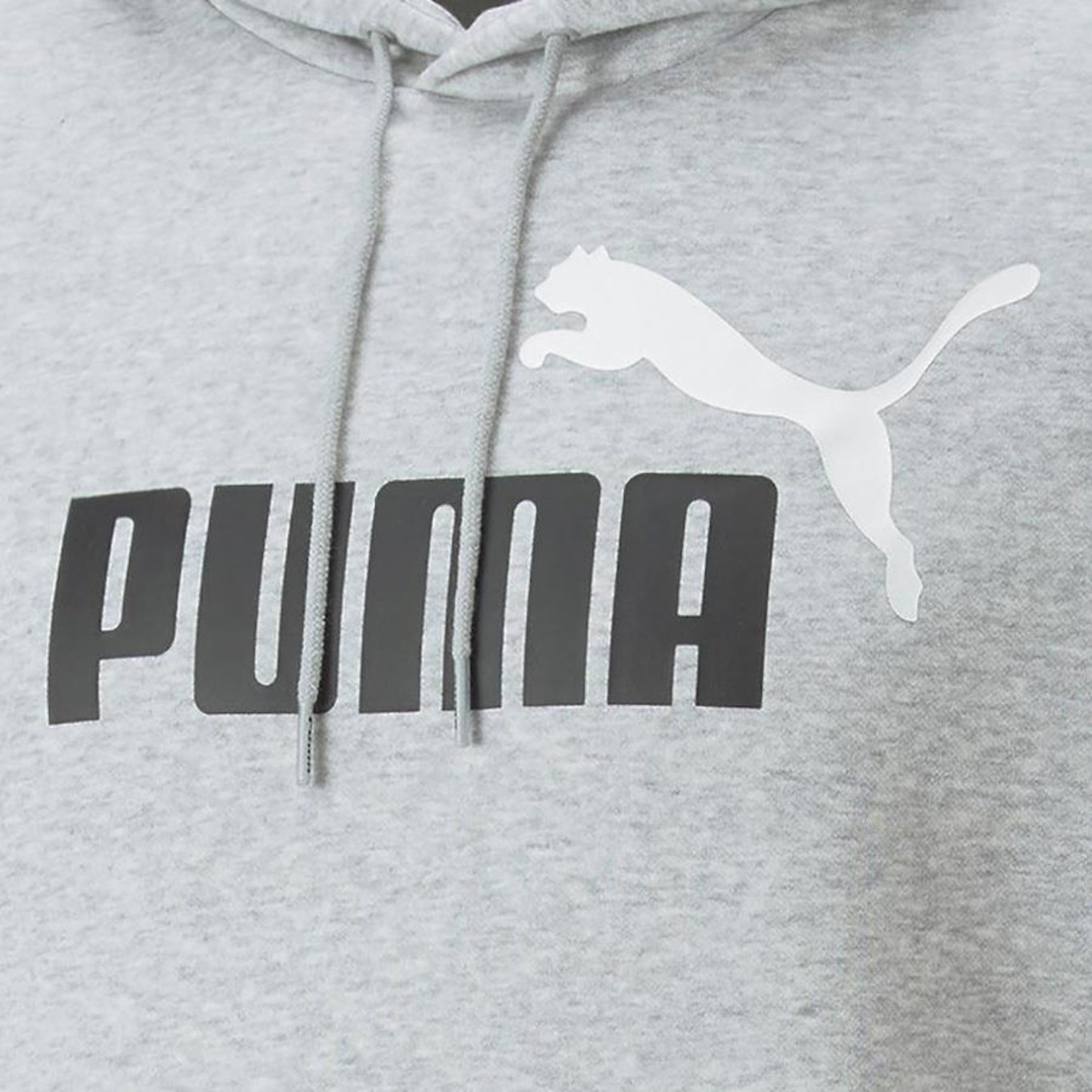 Blusão de Moletom Puma Canguru Ess+ 2 Col Big Logo Light Gray Heather - Masculino - Foto 2