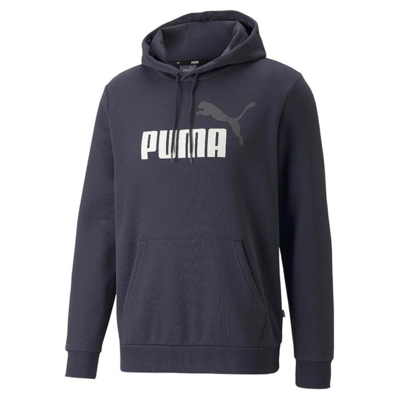 Blusão de Moletom com Capuz Puma Canguru Ess+ Col Big Logo Parisian Night - Masculino - Foto 1