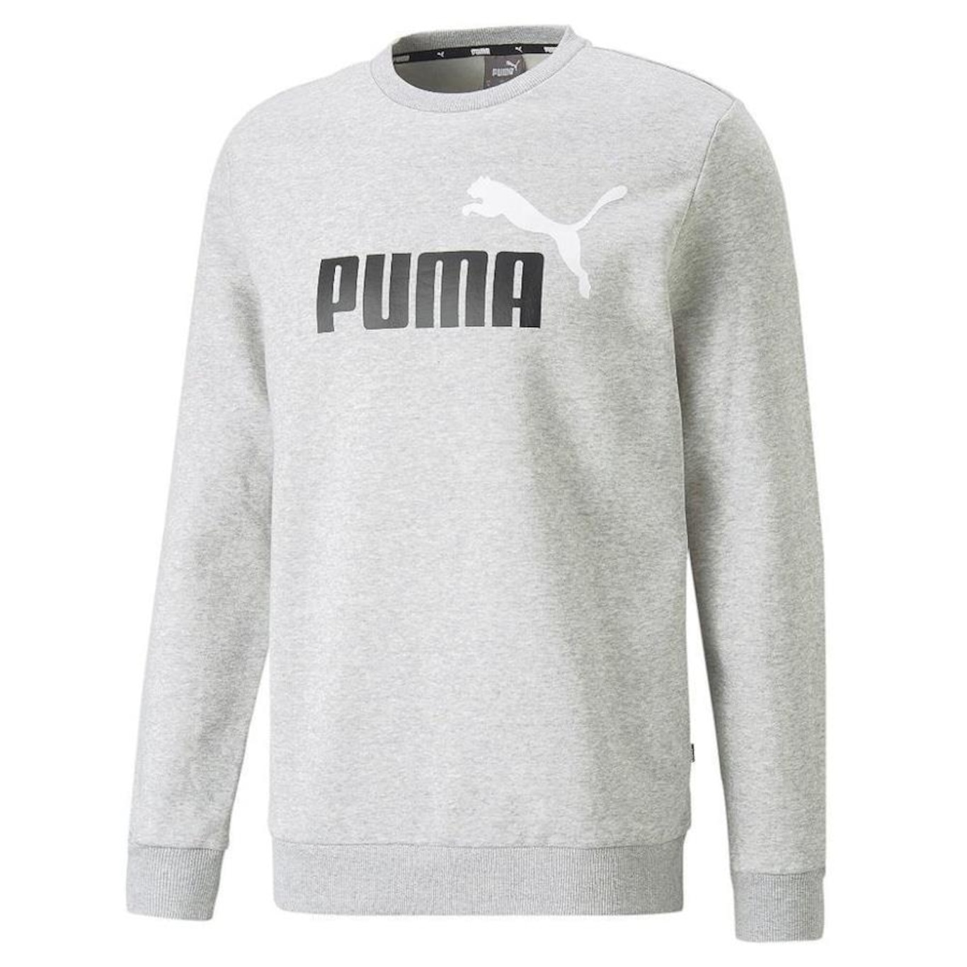 Blusão de Moletom Puma Careca Ess+ 2 Col Big Logo Heather - Masculino - Foto 1