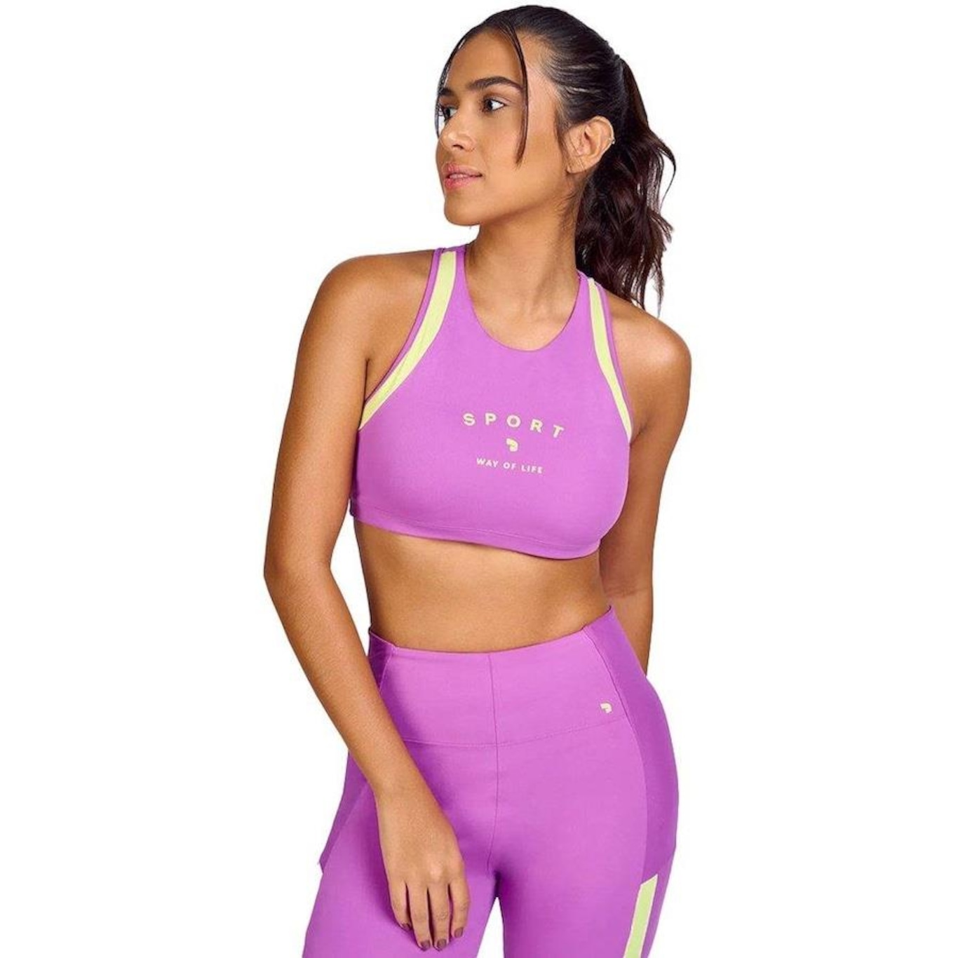 Top Fitness Alto Giro com Bojo Hyper Sport - Feminino - Foto 1