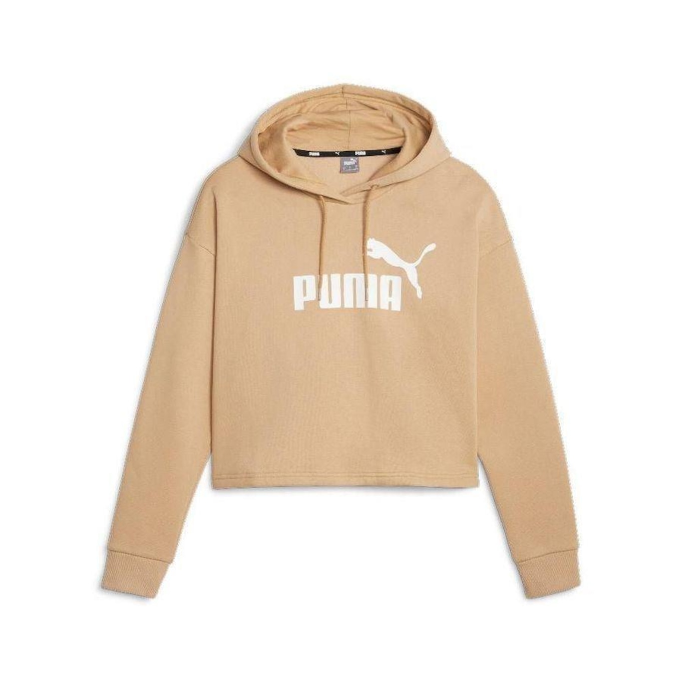 Blusão de Moletom com Capuz Puma Cropped Ess Logo Hoodie Fl - Feminino - Foto 1