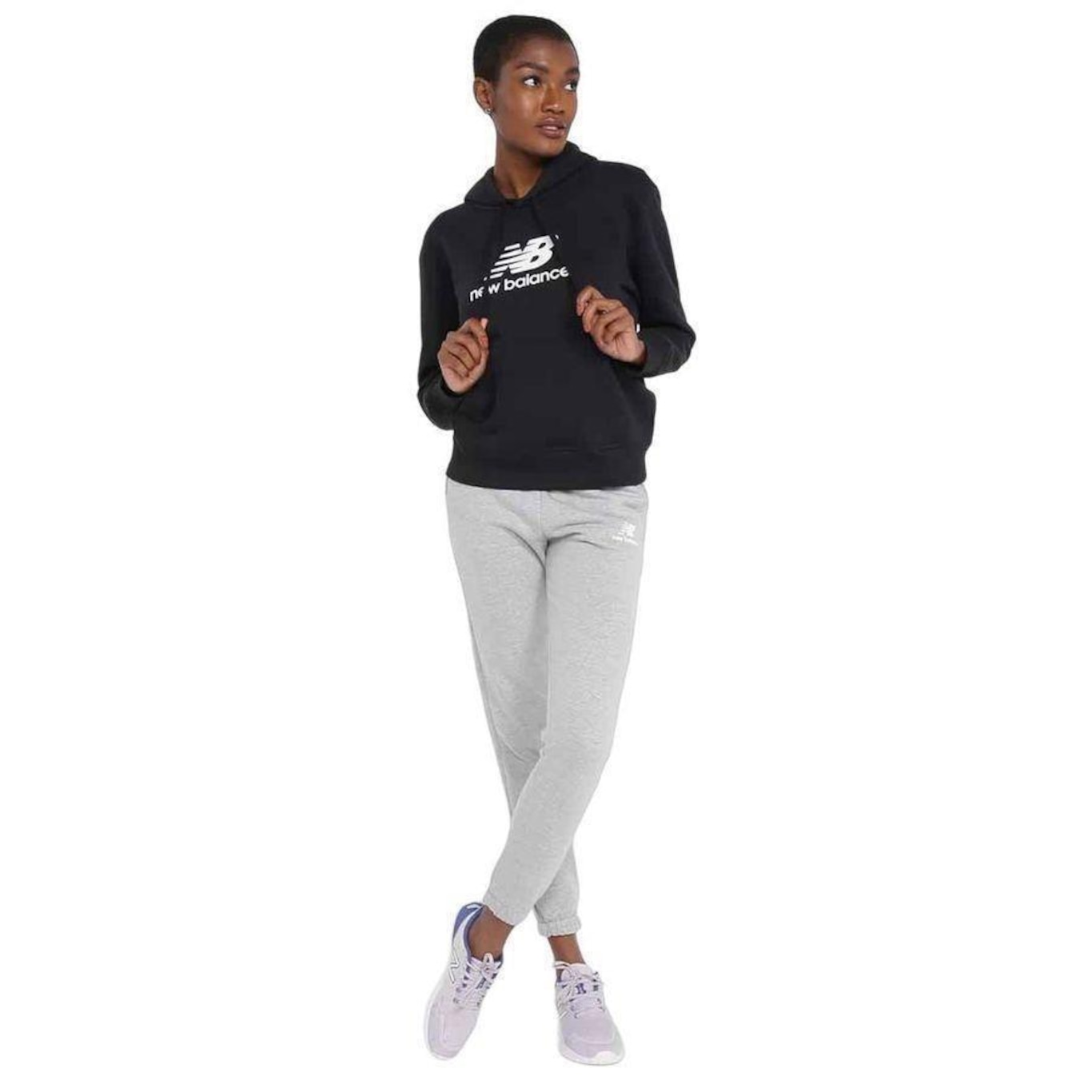 Blusão de Moletom com Capuz New Balance Essentials Basic - Feminino - Foto 4