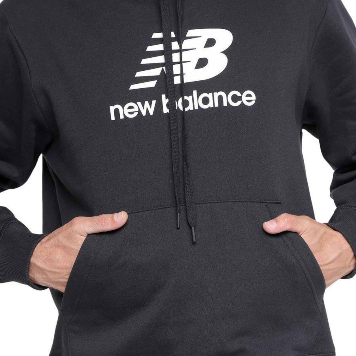 Blusão de Moletom com Capuz New Balance Essentials Basic - Masculino - Foto 3