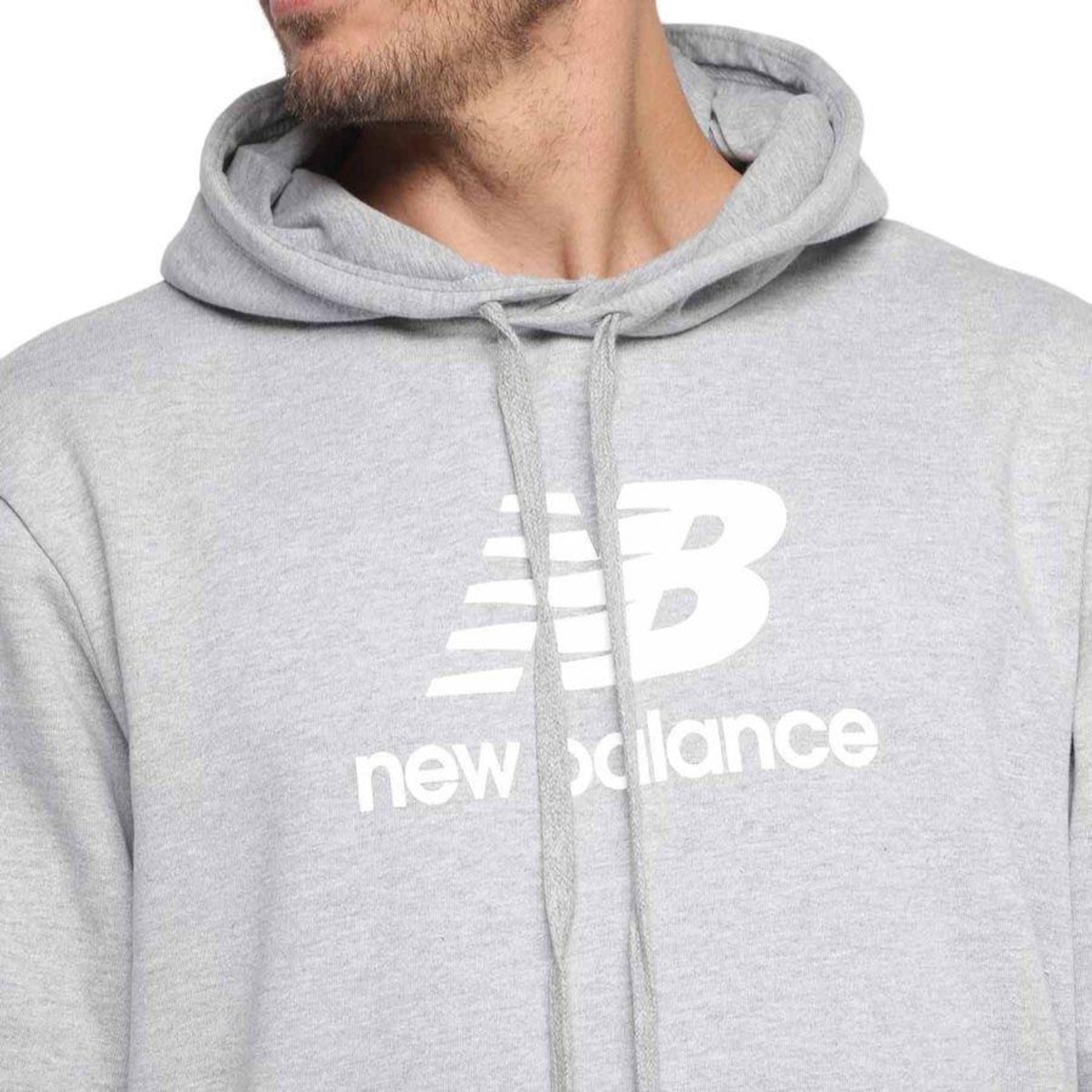 Blusão de Moletom com Capuz New Balance Essentials Basic - Masculino - Foto 3