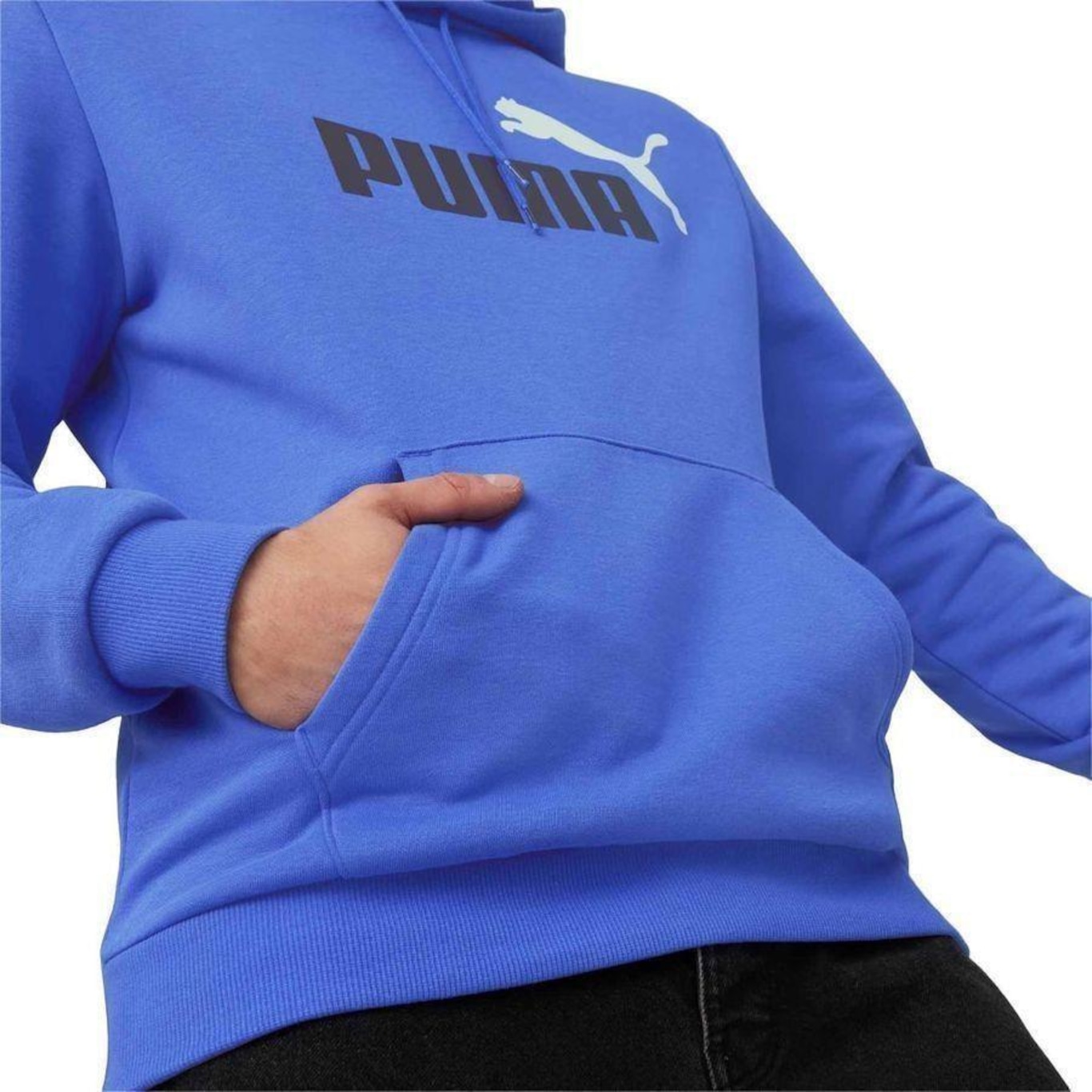 Blusão de Moletom com Capuz Puma Ess Plus Tone Big Logo - Masculino - Foto 3