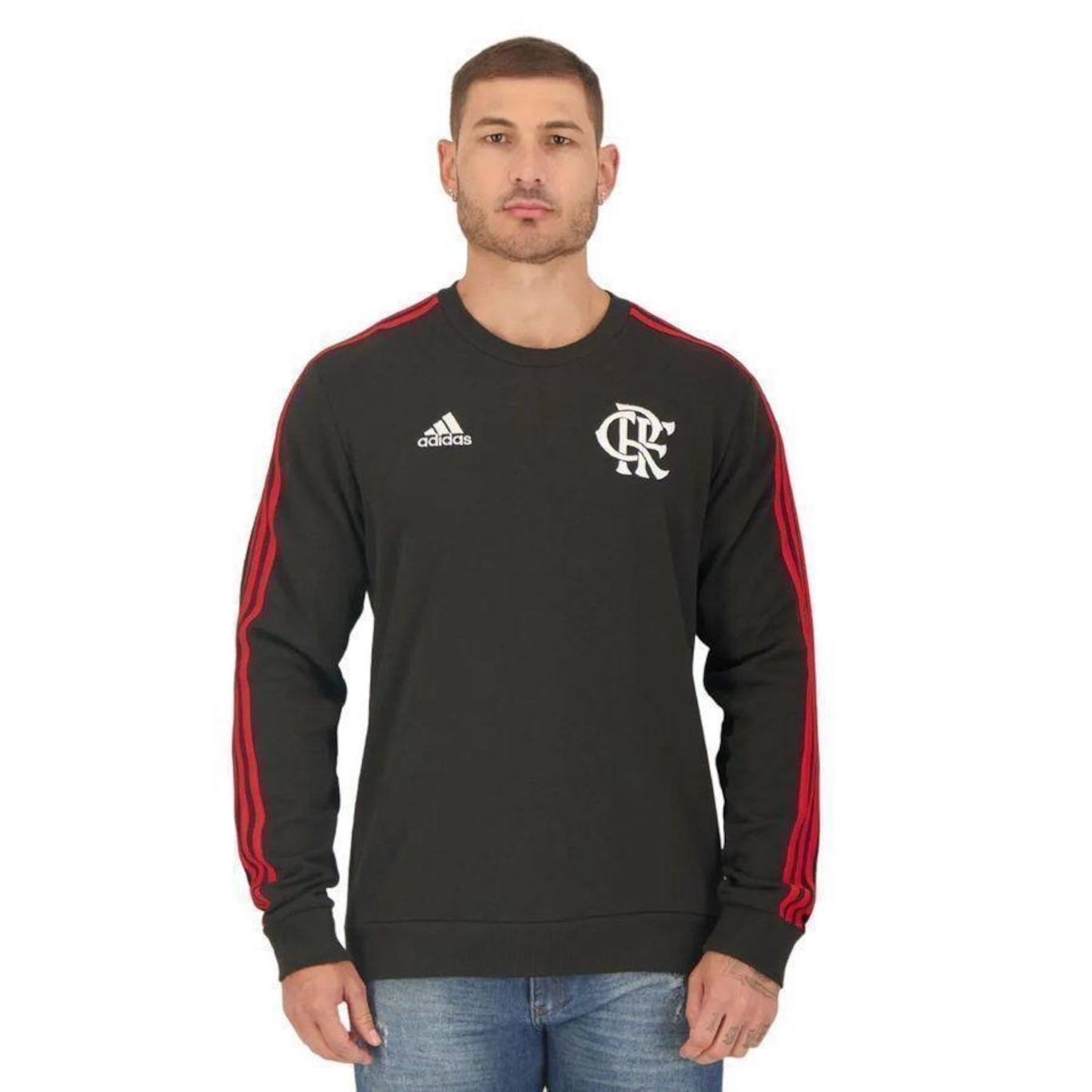 Blusão de Moletom do Flamengo adidas Dna - Masculino - Foto 1